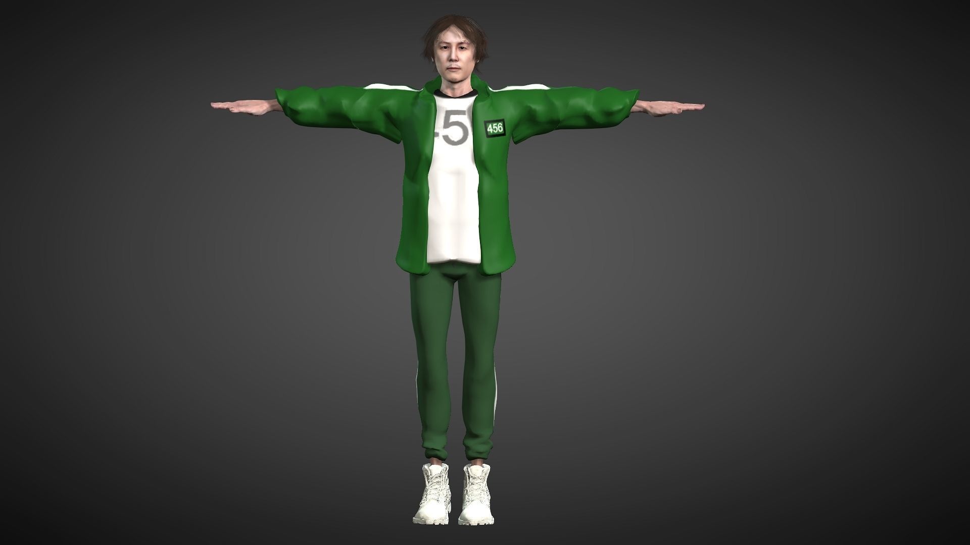Squid Game Seong Gi hun Low-poly 3D model_1