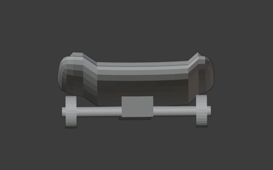 Skateboard with wheels 3D model_3