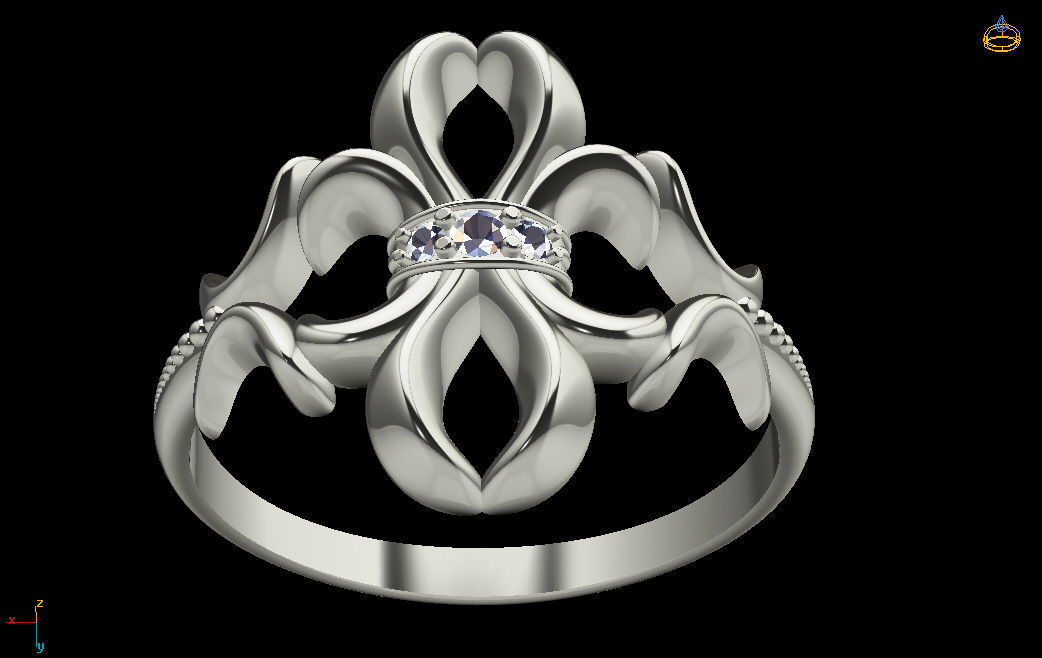 royal ring 3D print model_1