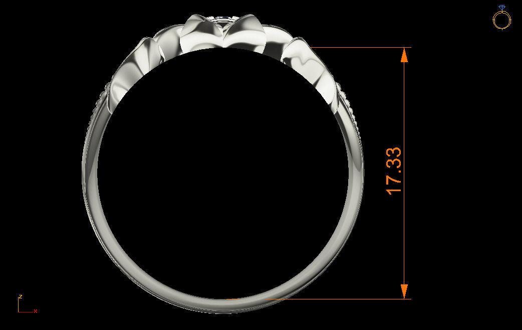 royal ring 3D print model_3