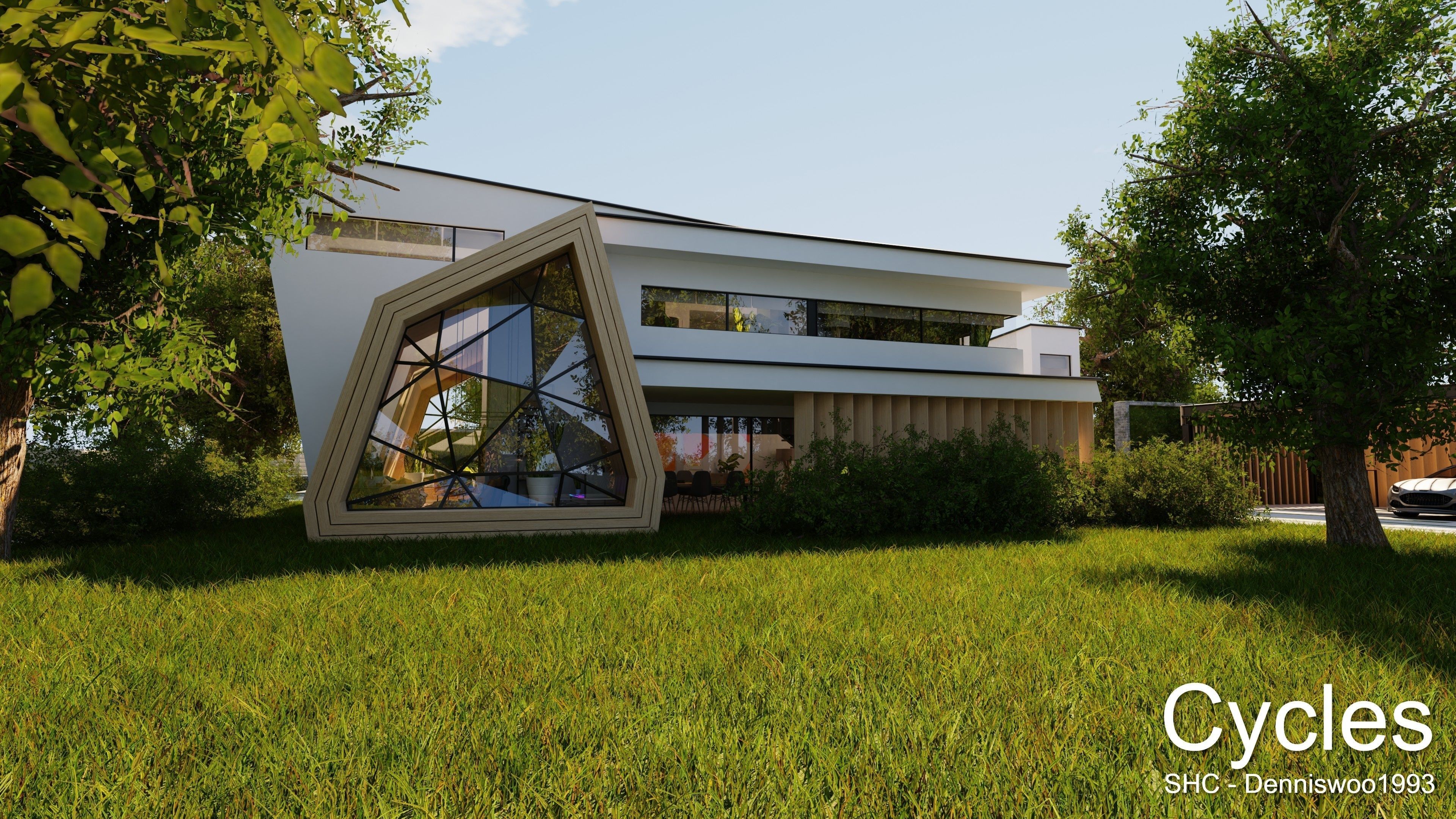 Modern villa 2021 Blender Eevee and Cycles 3 Low-poly 3D model_8