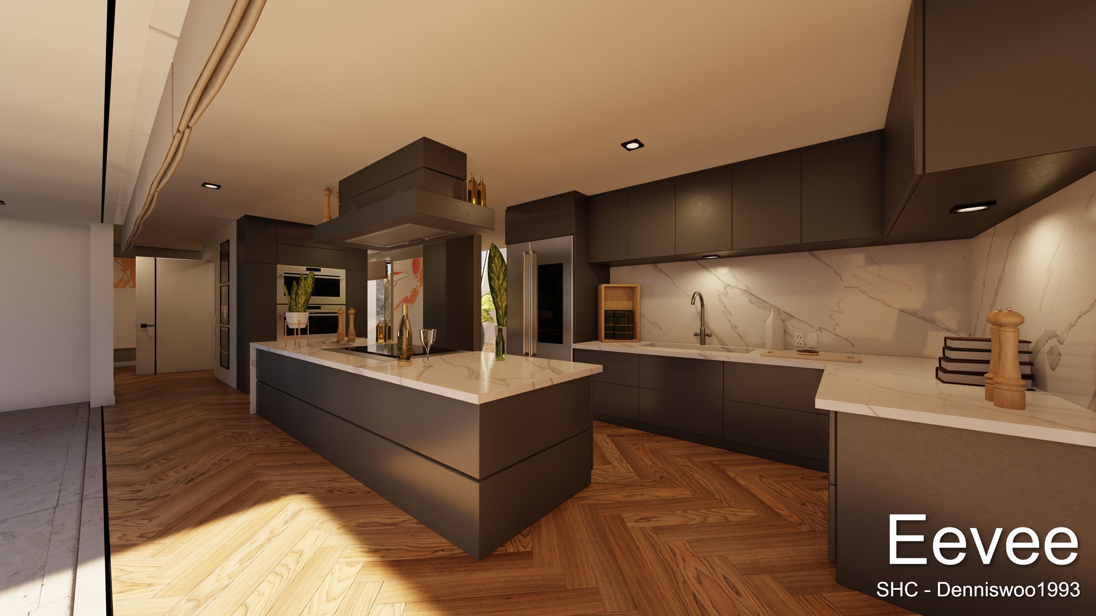 Modern villa 2021 Blender Eevee and Cycles 3 Low-poly 3D model_34