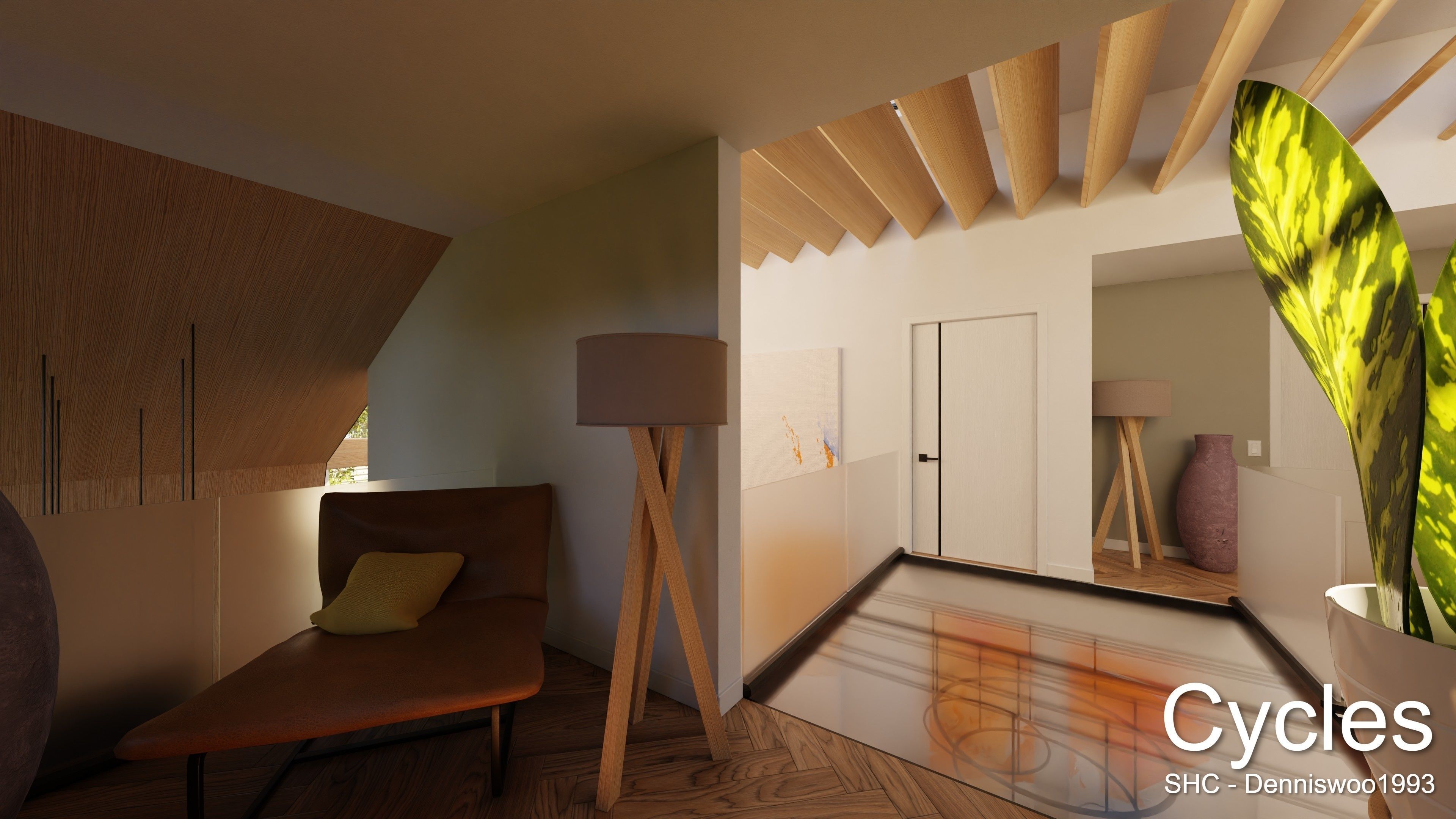 Modern villa 2021 Blender Eevee and Cycles 3 Low-poly 3D model_18