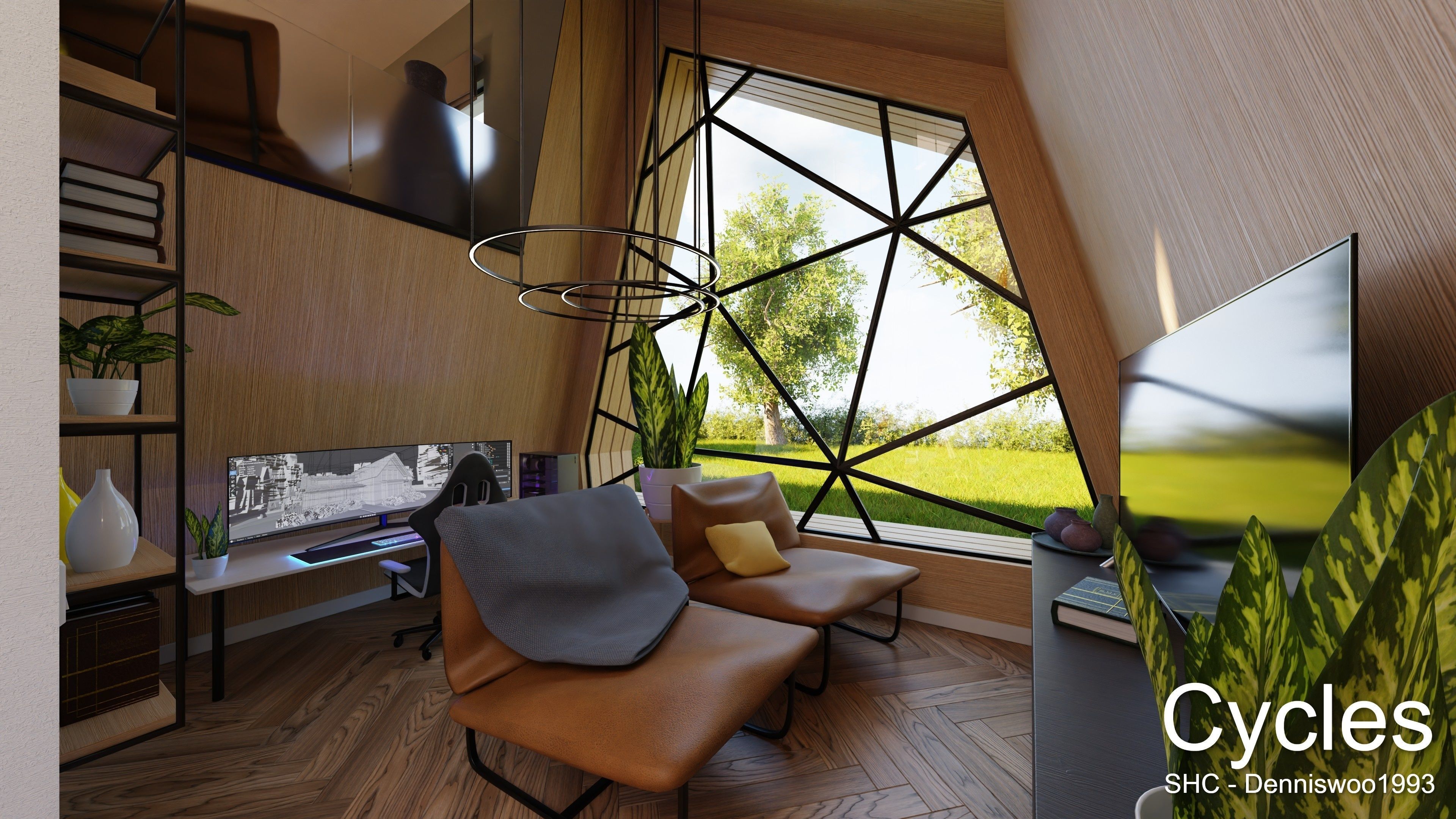 Modern villa 2021 Blender Eevee and Cycles 3 Low-poly 3D model_17