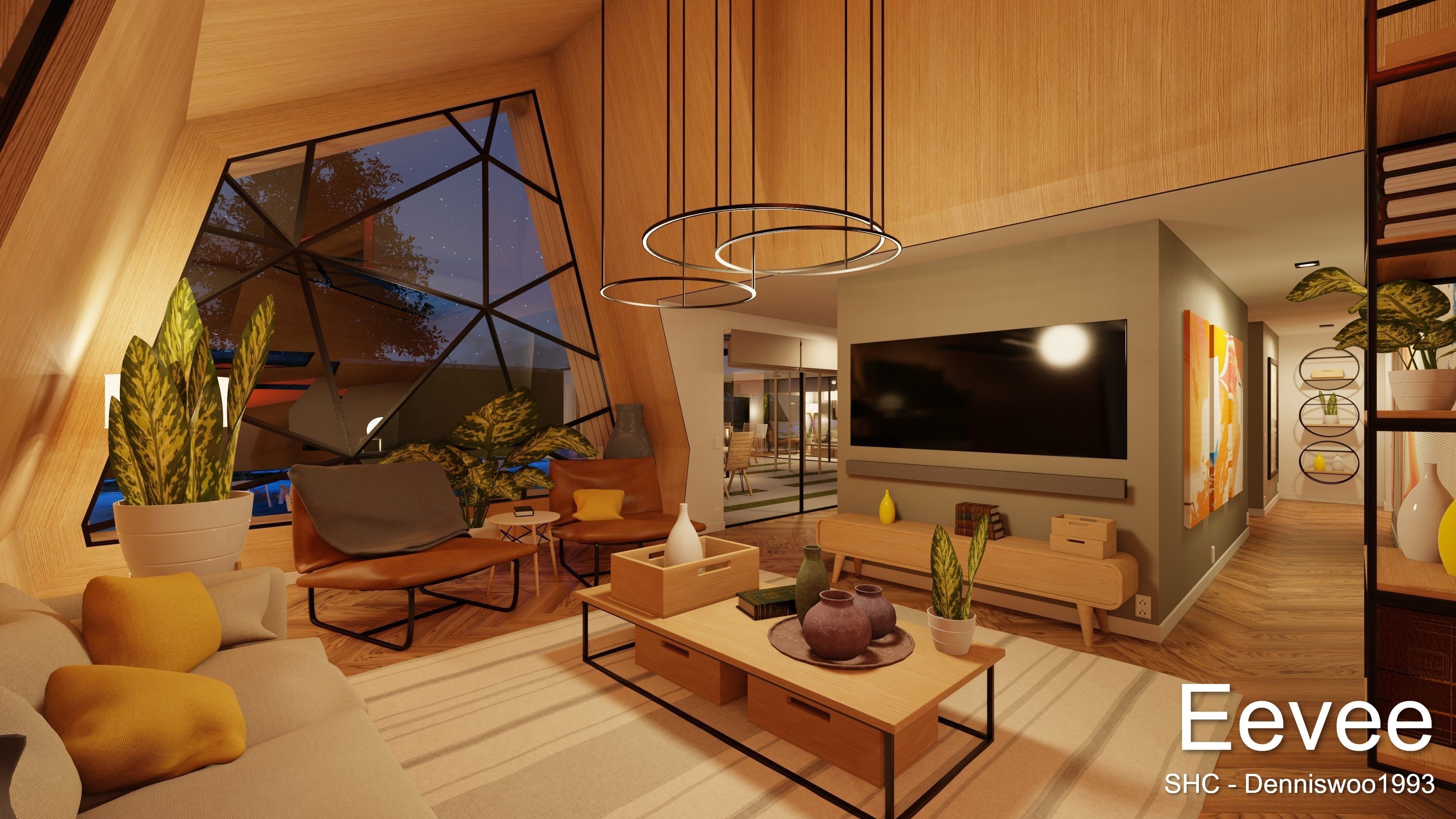 Modern villa 2021 Blender Eevee and Cycles 3 Low-poly 3D model_53