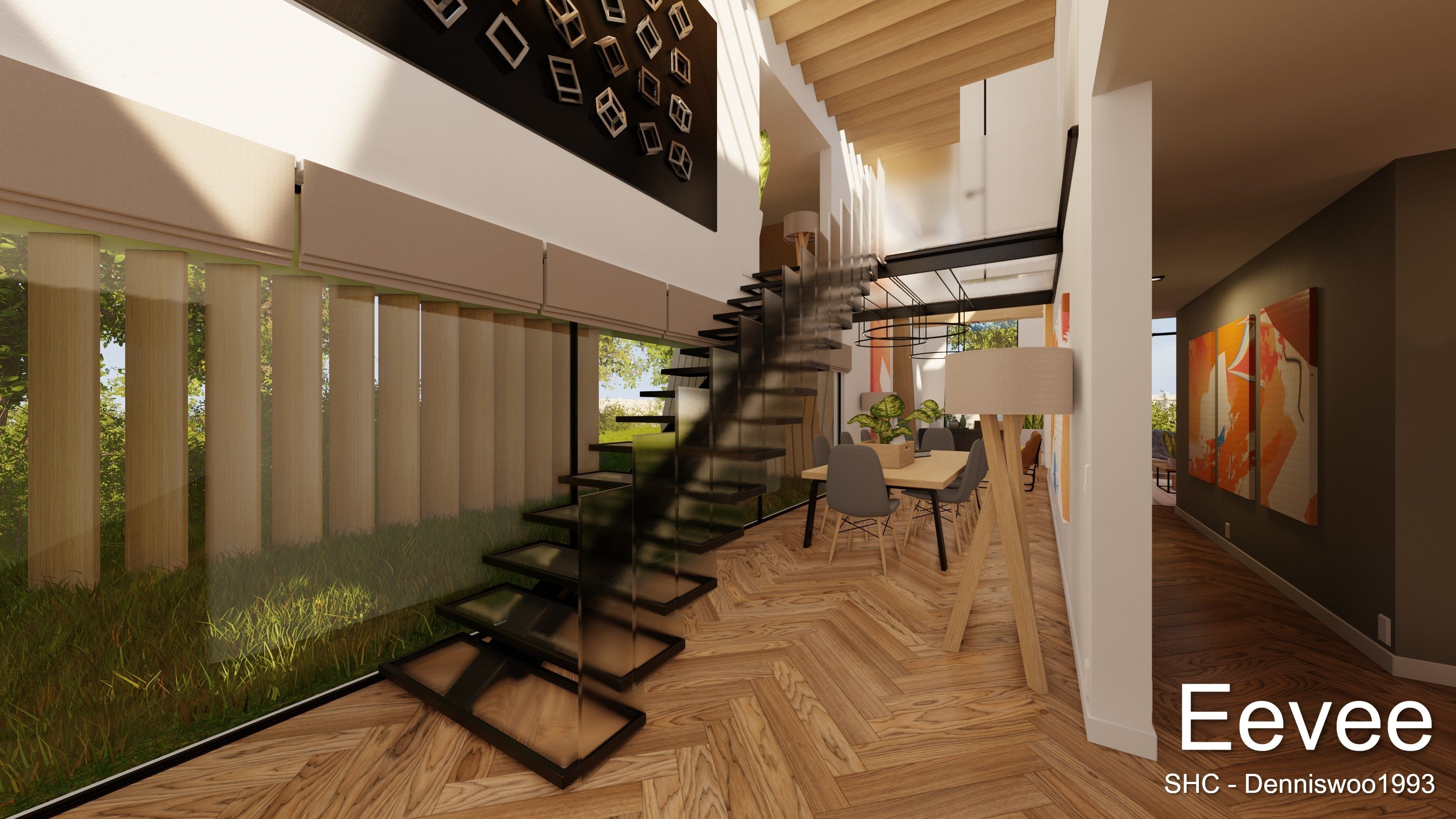 Modern villa 2021 Blender Eevee and Cycles 3 Low-poly 3D model_44