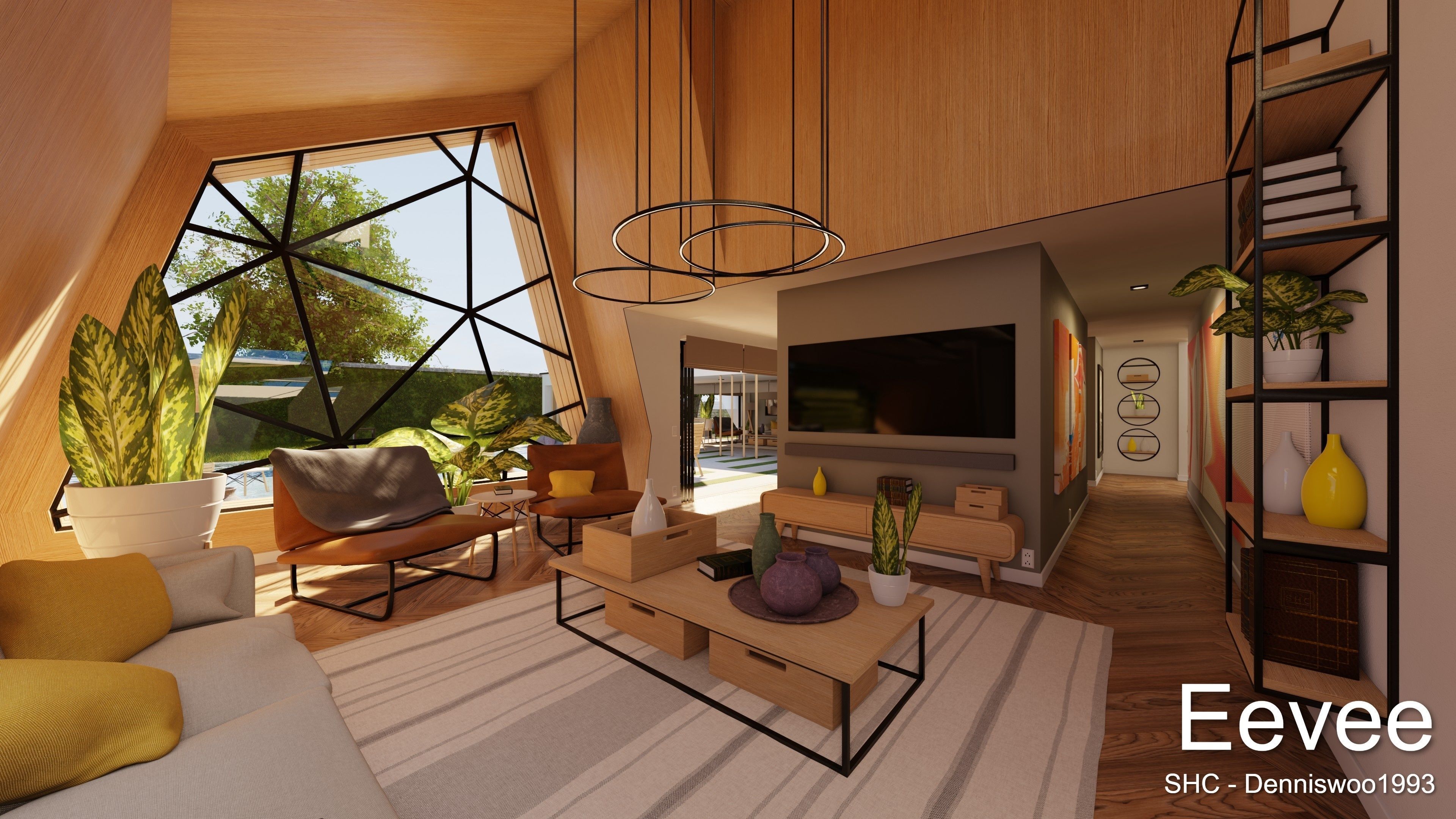 Modern villa 2021 Blender Eevee and Cycles 3 Low-poly 3D model_33