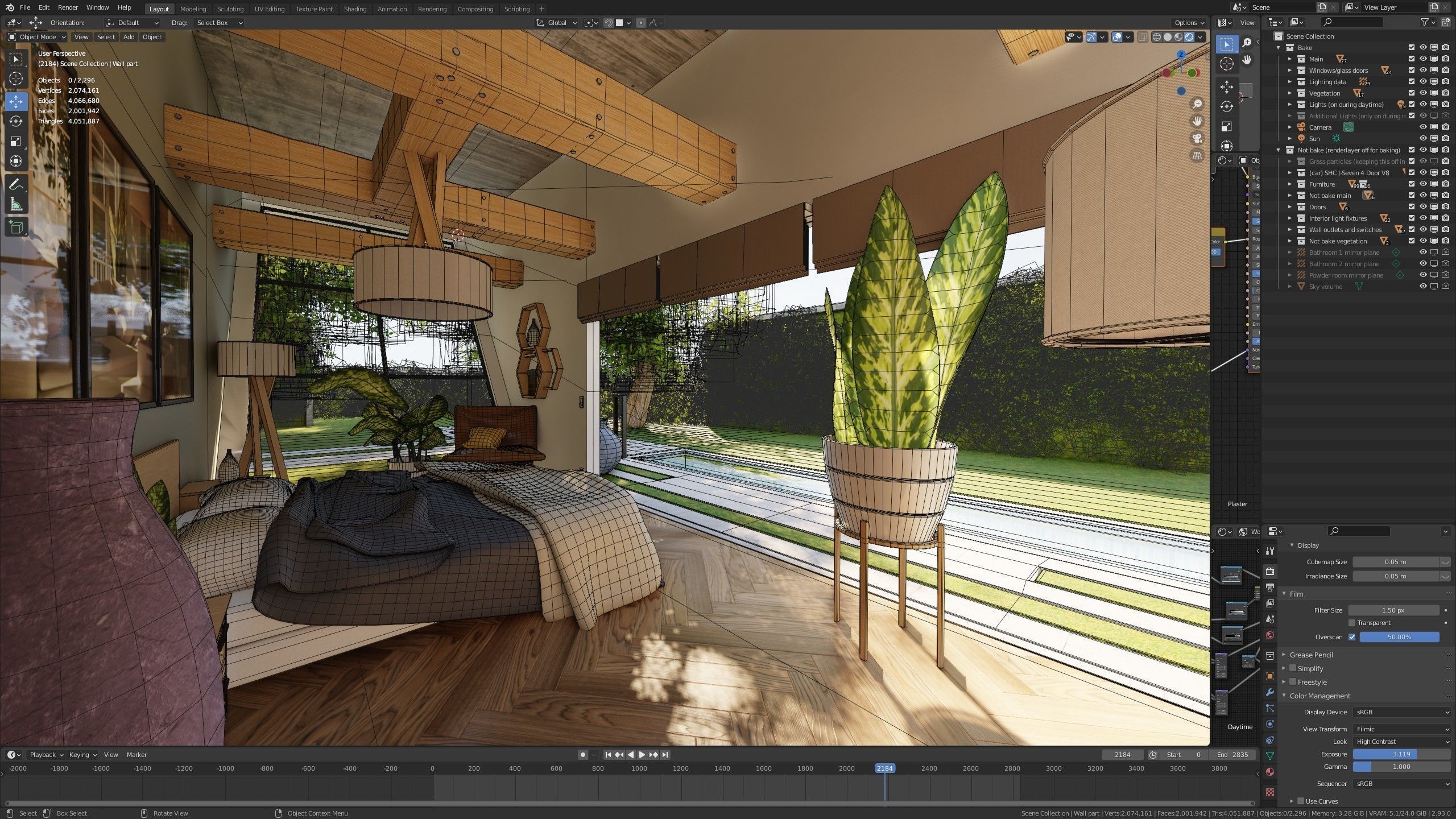 Modern villa 2021 Blender Eevee and Cycles 3 Low-poly 3D model_64