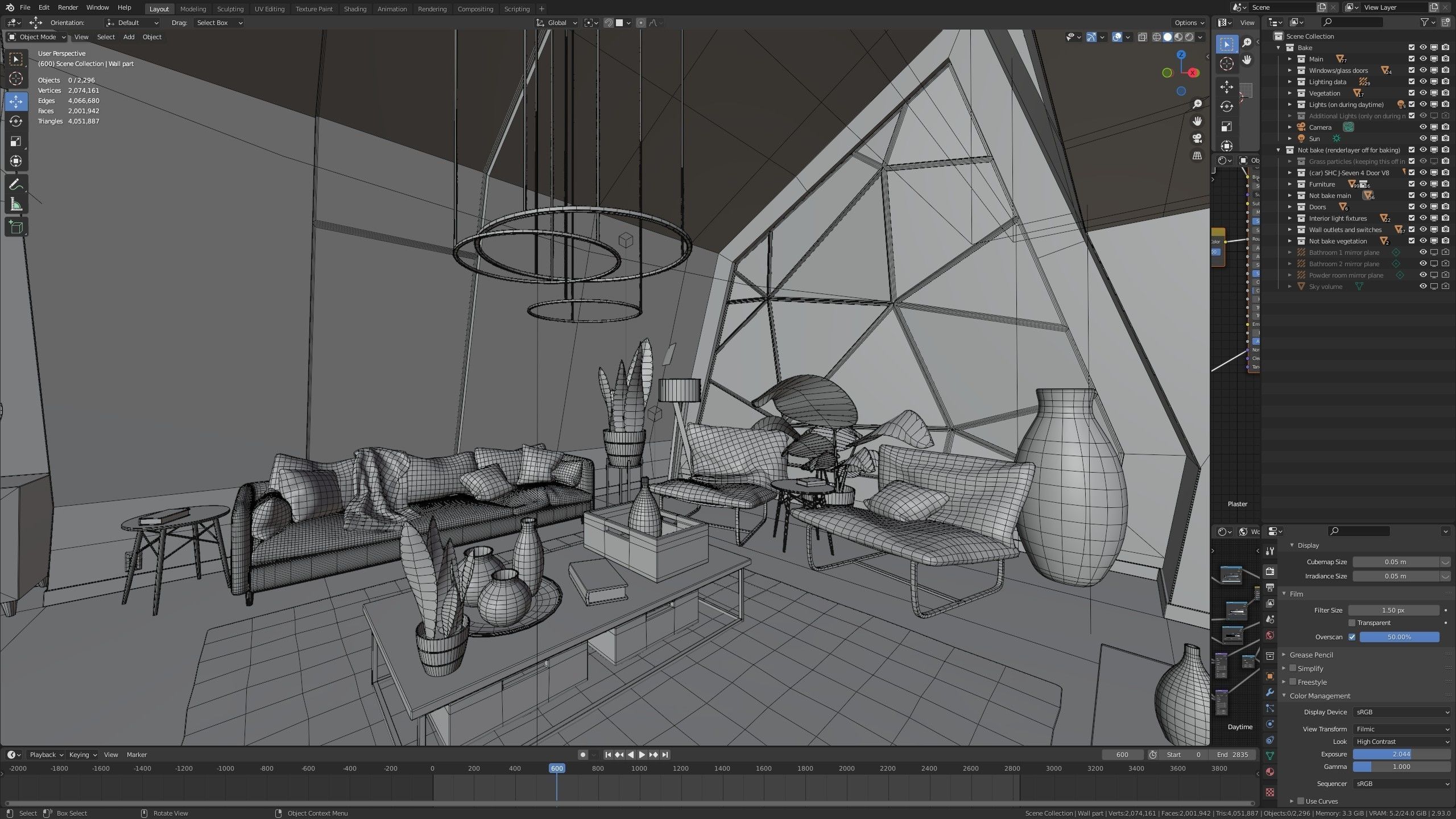 Modern villa 2021 Blender Eevee and Cycles 3 Low-poly 3D model_63