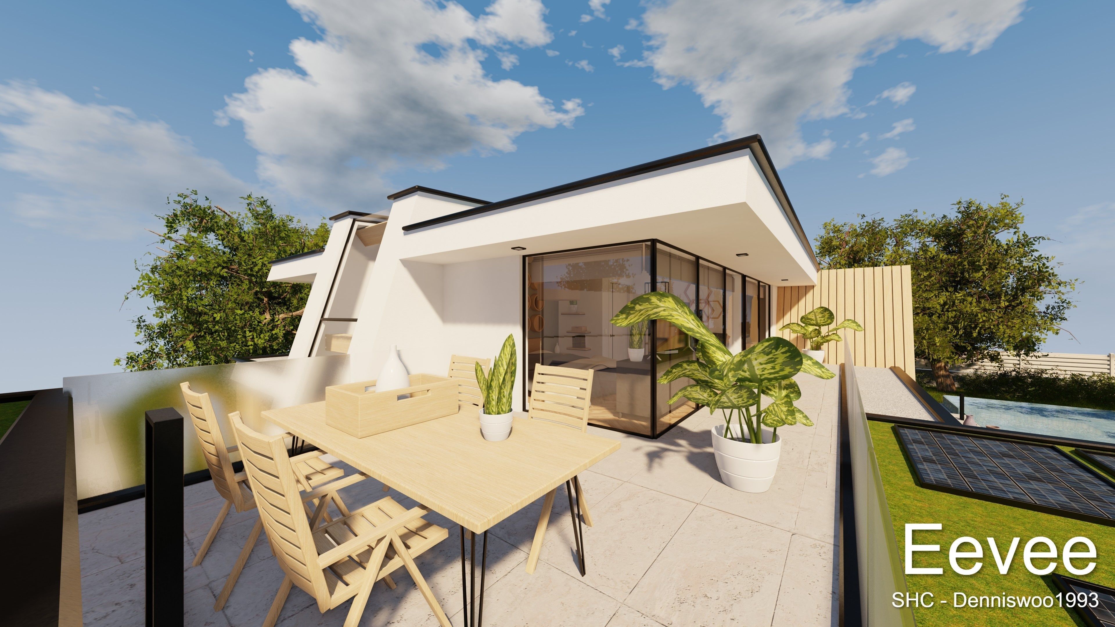 Modern villa 2021 Blender Eevee and Cycles 3 Low-poly 3D model_51