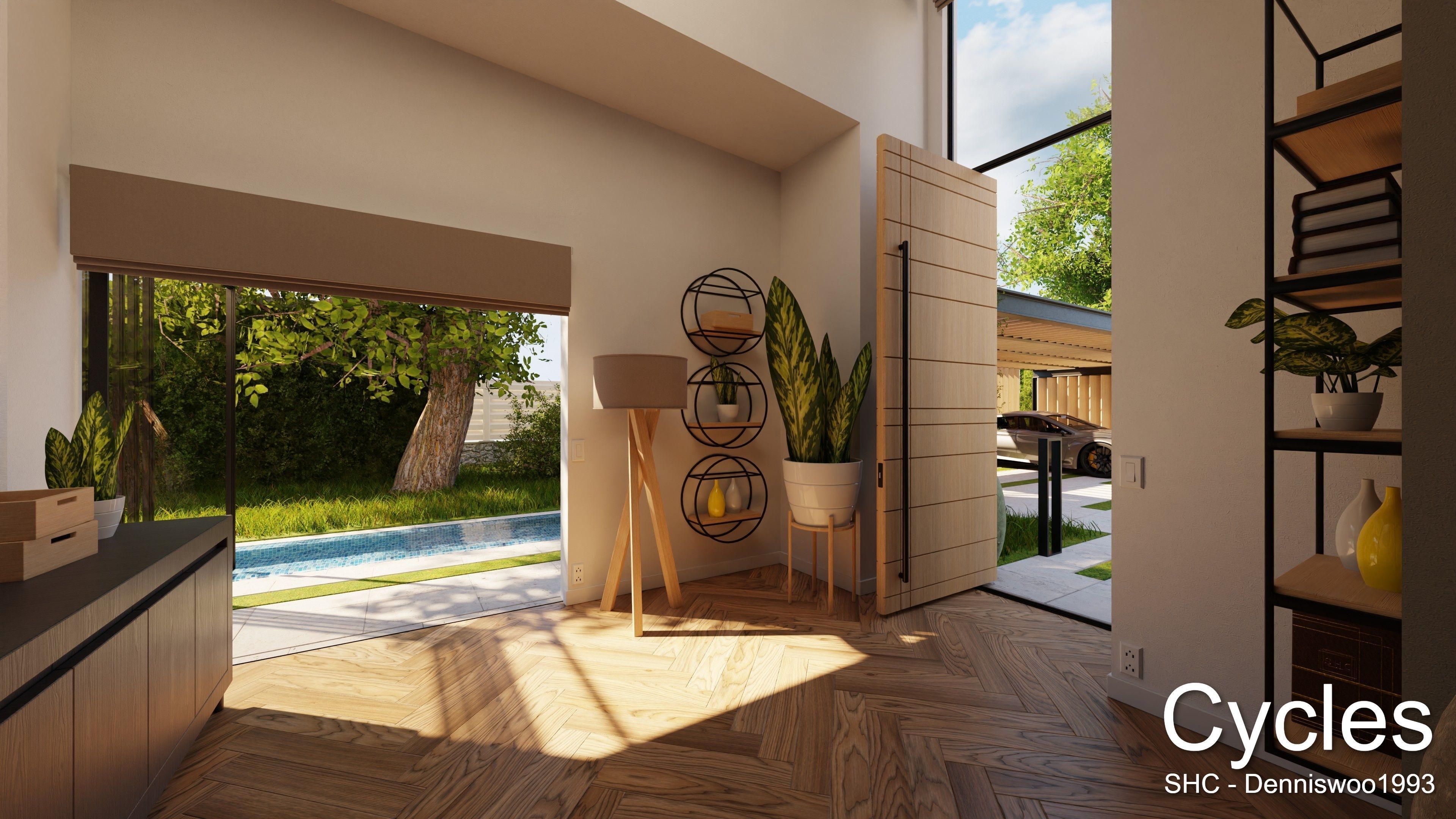 Modern villa 2021 Blender Eevee and Cycles 3 Low-poly 3D model_25