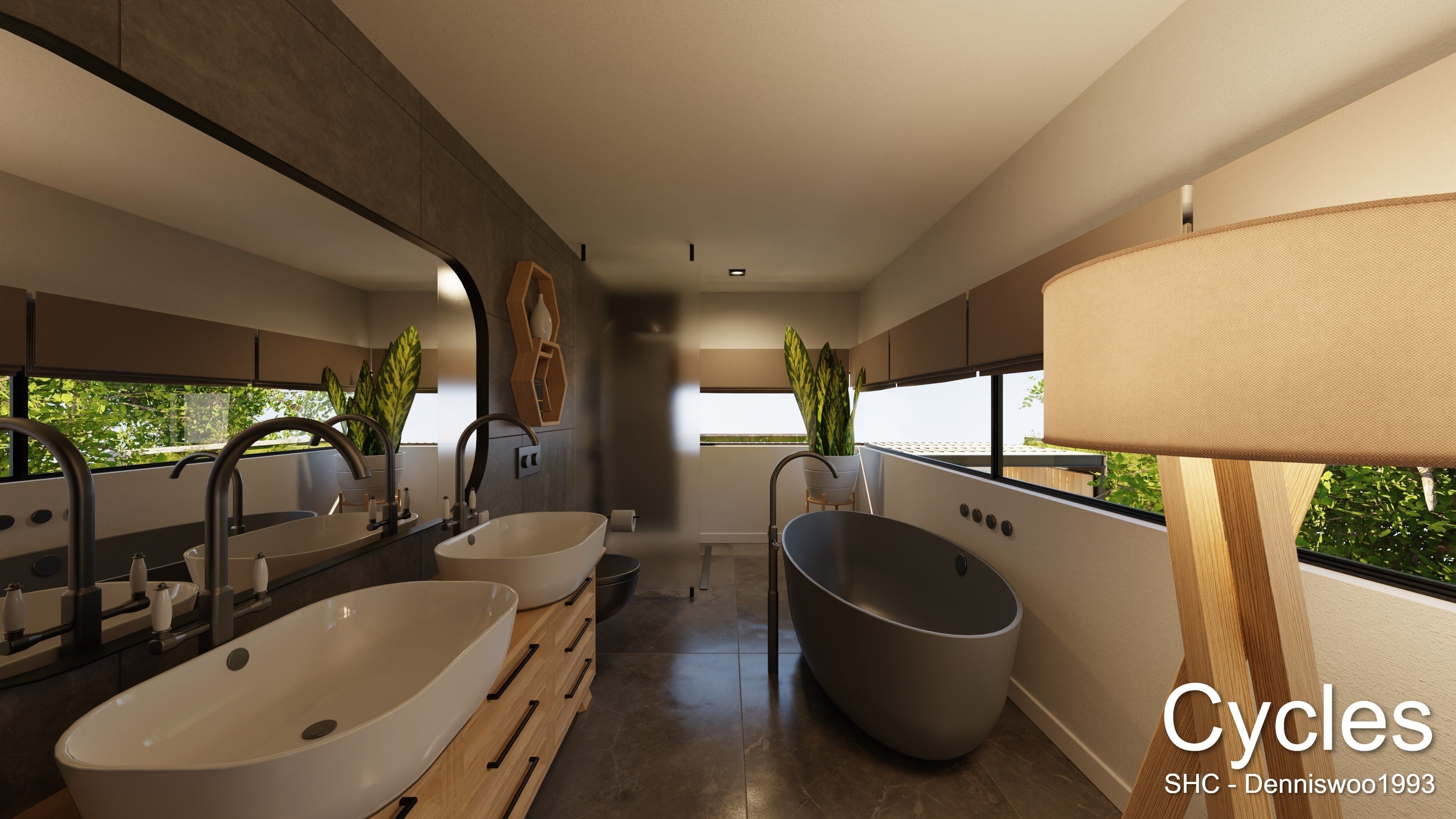 Modern villa 2021 Blender Eevee and Cycles 3 Low-poly 3D model_16