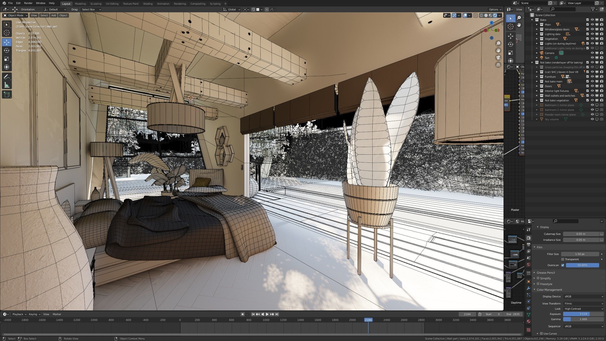 Modern villa 2021 Blender Eevee and Cycles 3 Low-poly 3D model_65