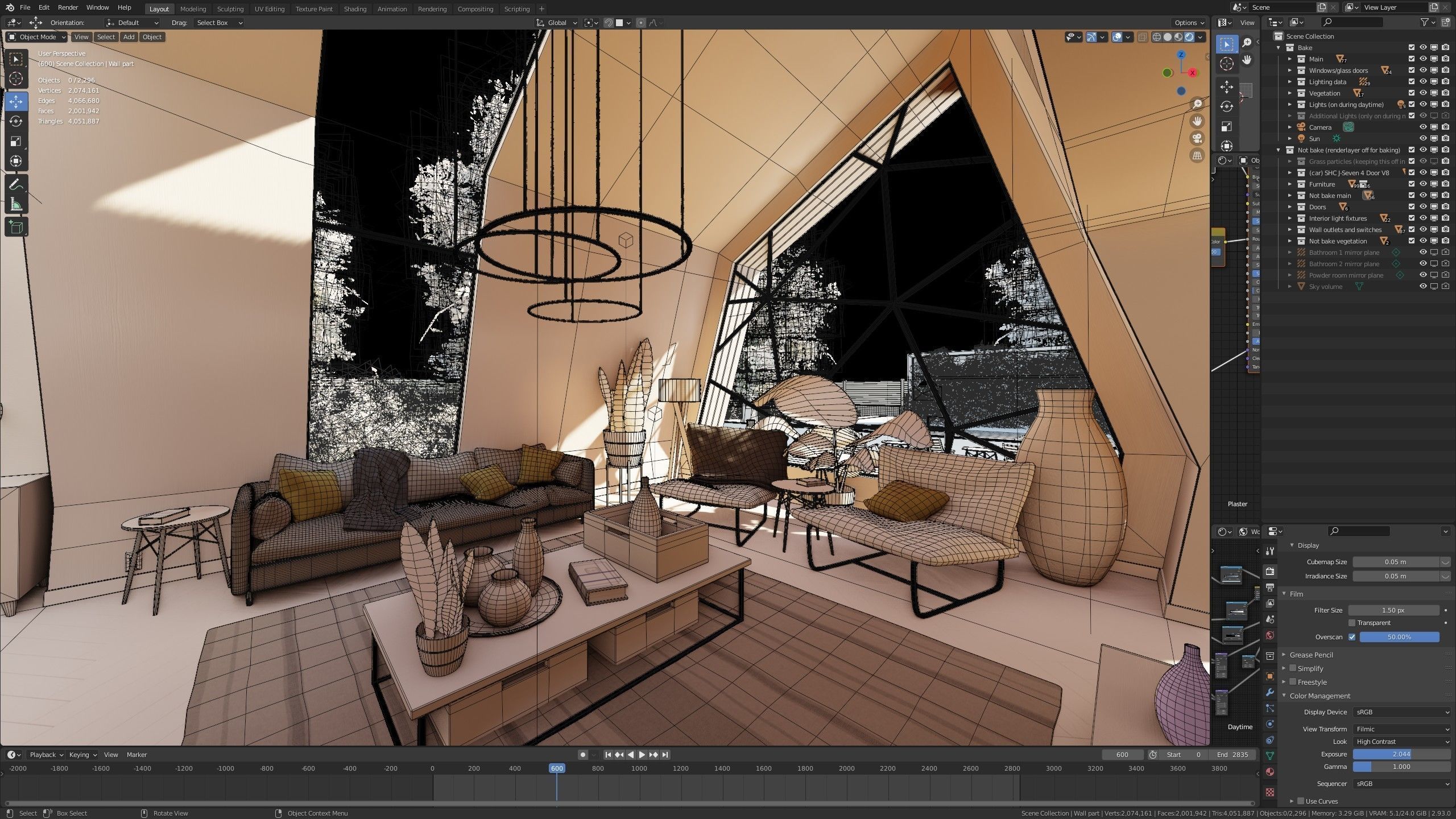 Modern villa 2021 Blender Eevee and Cycles 3 Low-poly 3D model_62