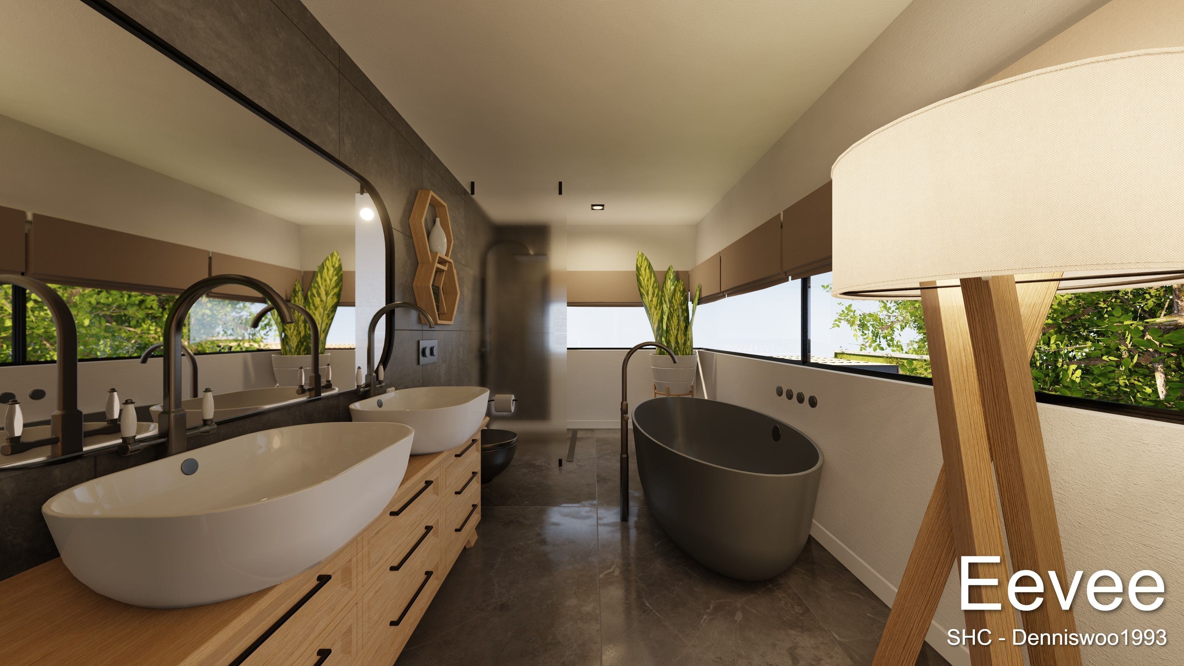 Modern villa 2021 Blender Eevee and Cycles 3 Low-poly 3D model_48