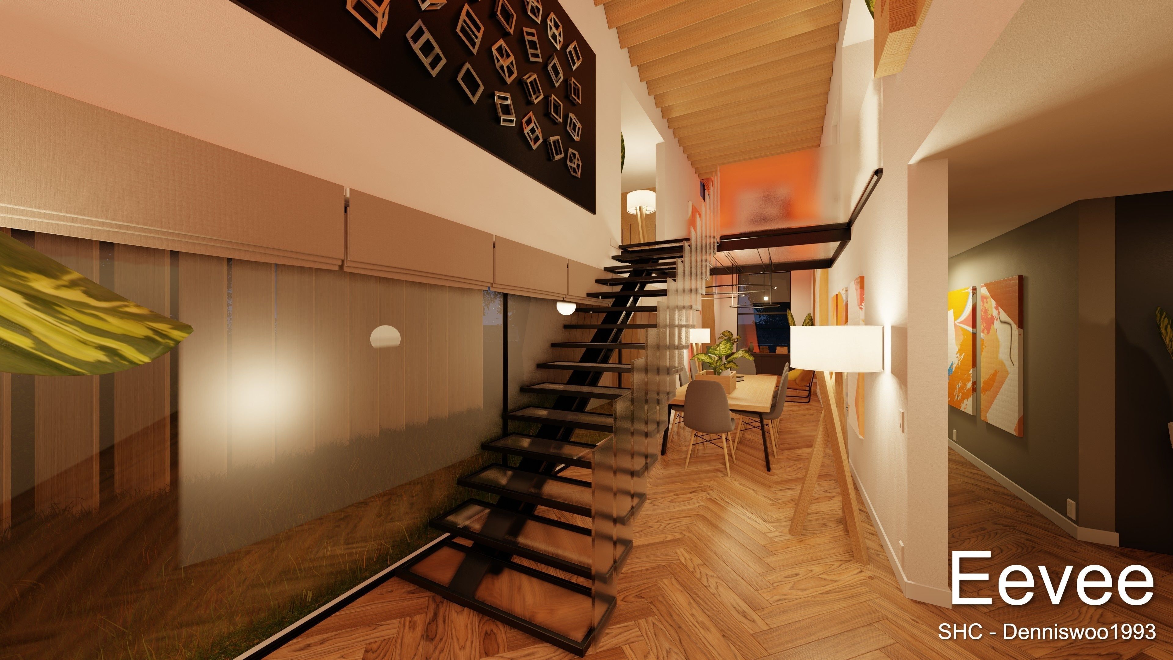 Modern villa 2021 Blender Eevee and Cycles 3 Low-poly 3D model_55