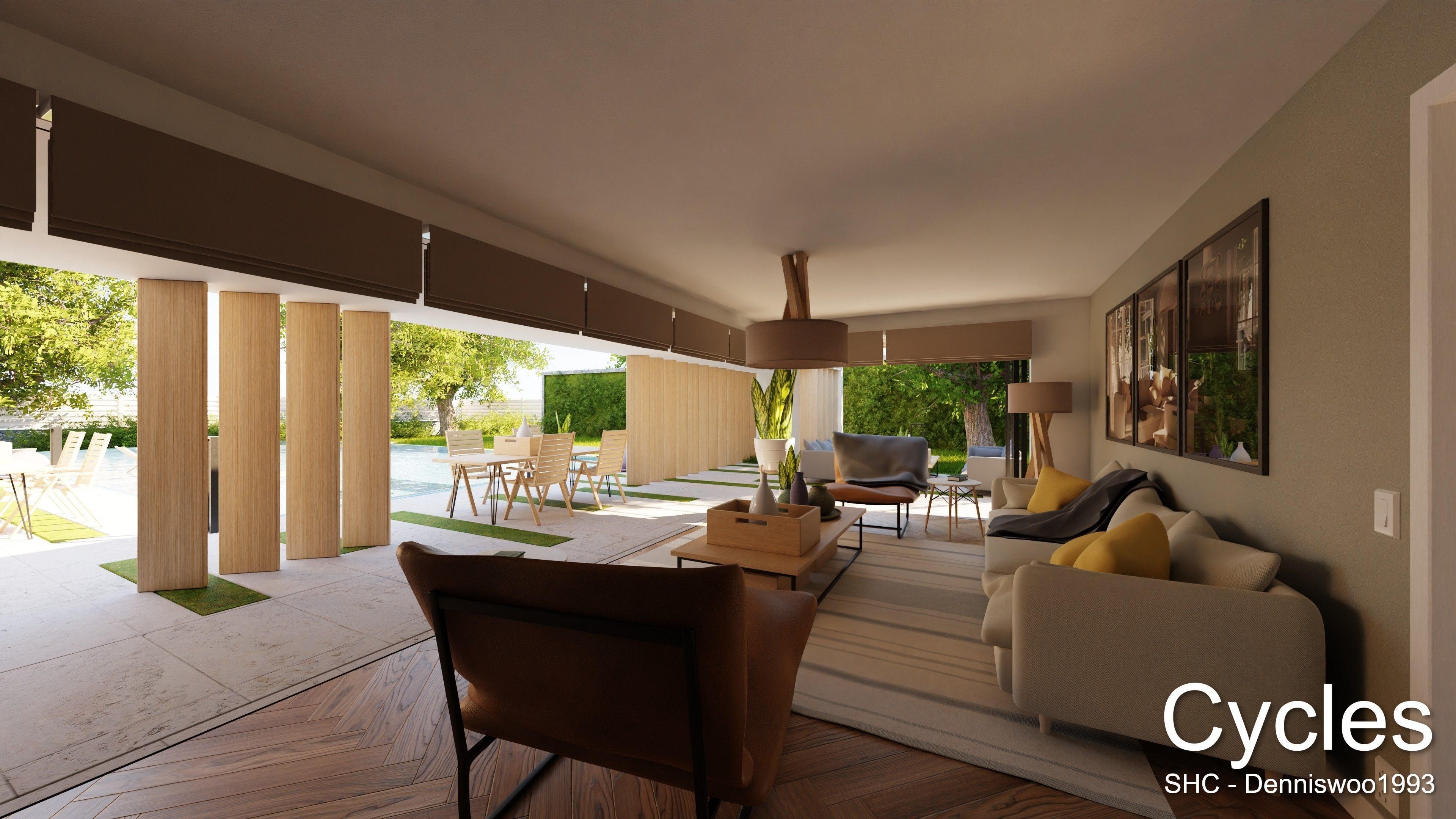 Modern villa 2021 Blender Eevee and Cycles 3 Low-poly 3D model_19