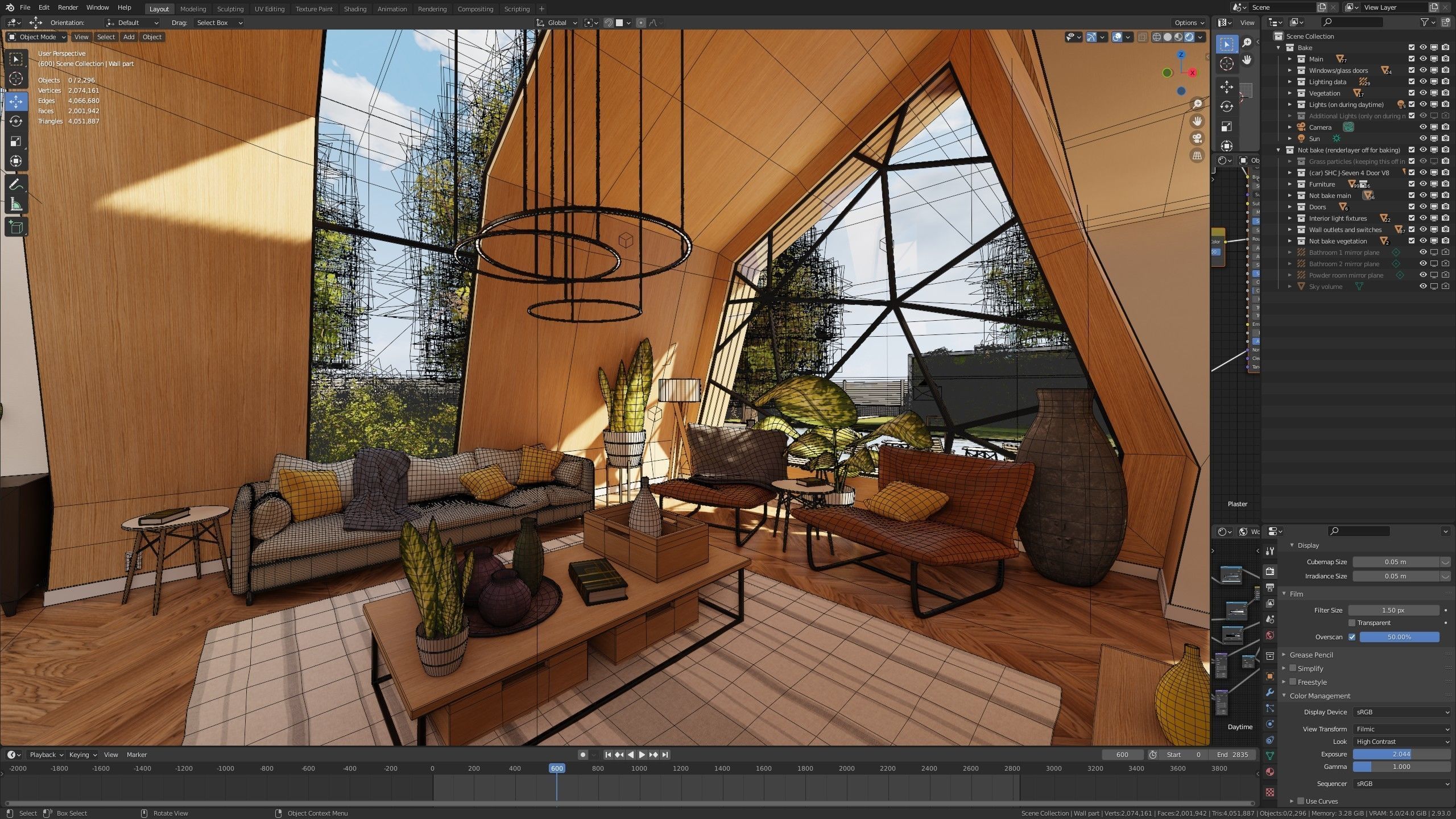 Modern villa 2021 Blender Eevee and Cycles 3 Low-poly 3D model_61