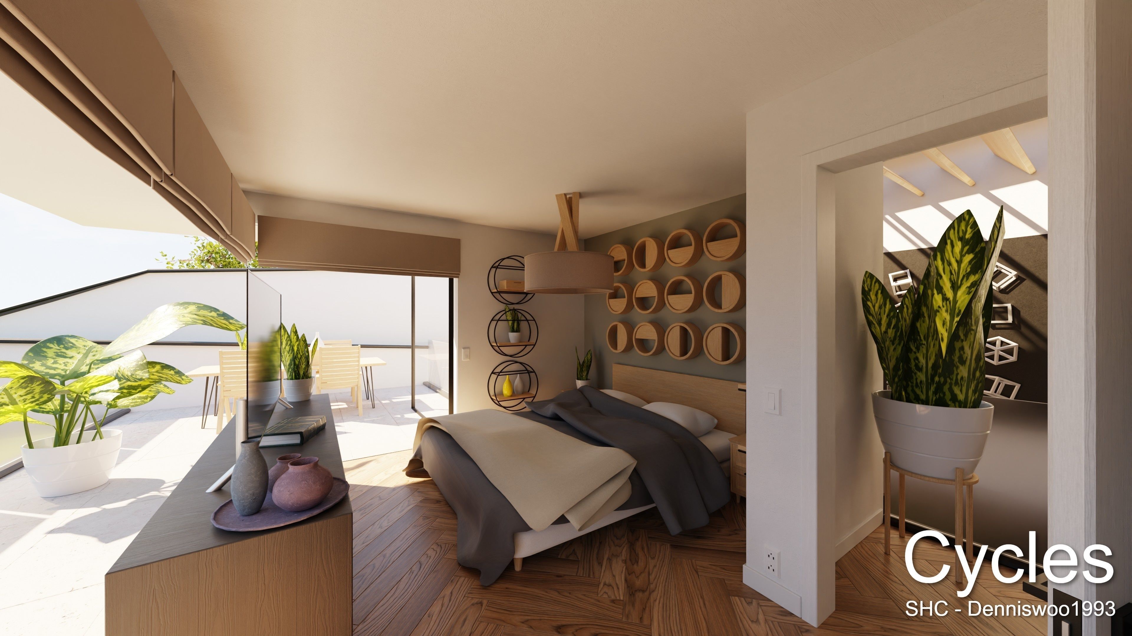 Modern villa 2021 Blender Eevee and Cycles 3 Low-poly 3D model_9