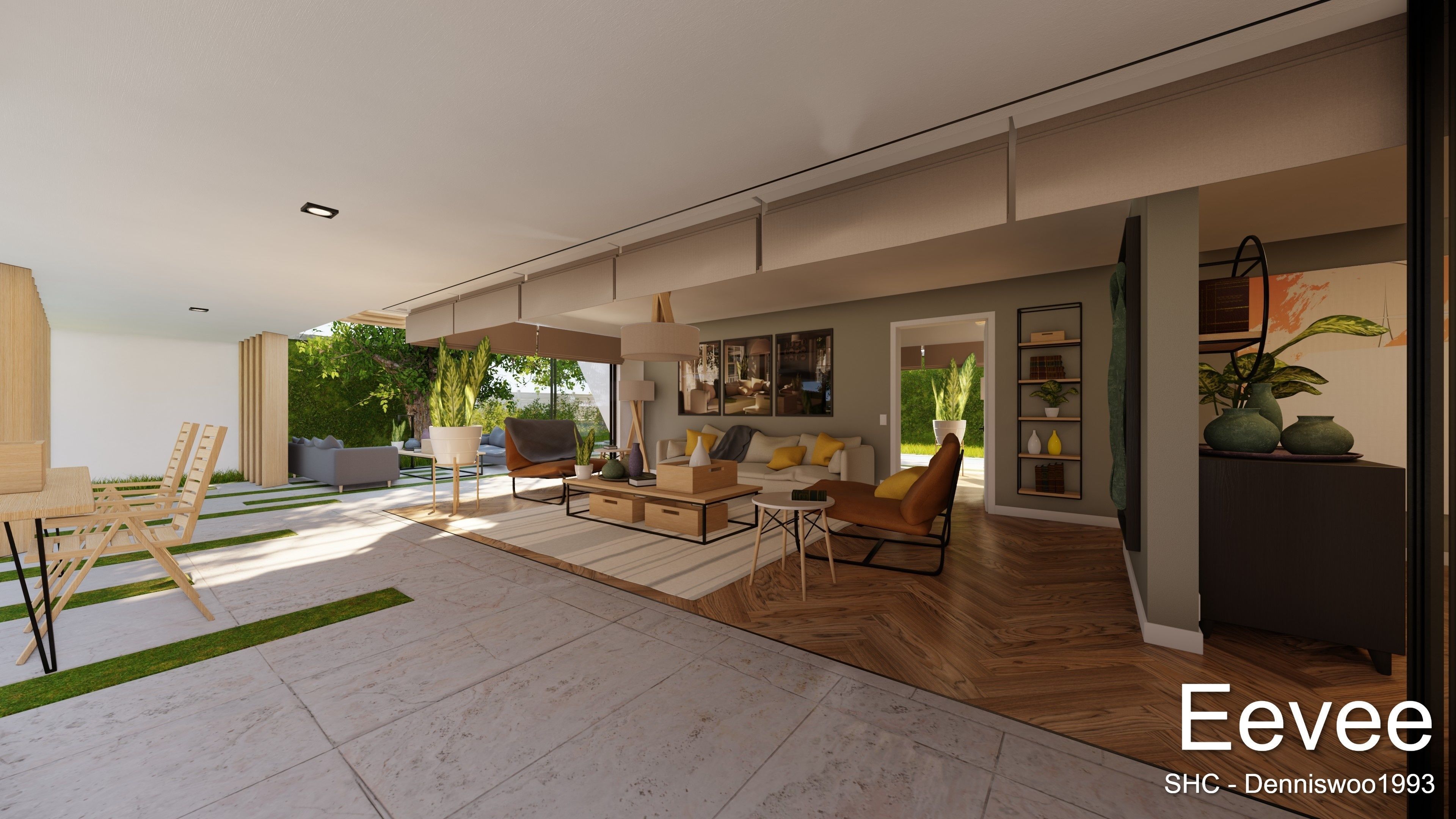 Modern villa 2021 Blender Eevee and Cycles 3 Low-poly 3D model_36