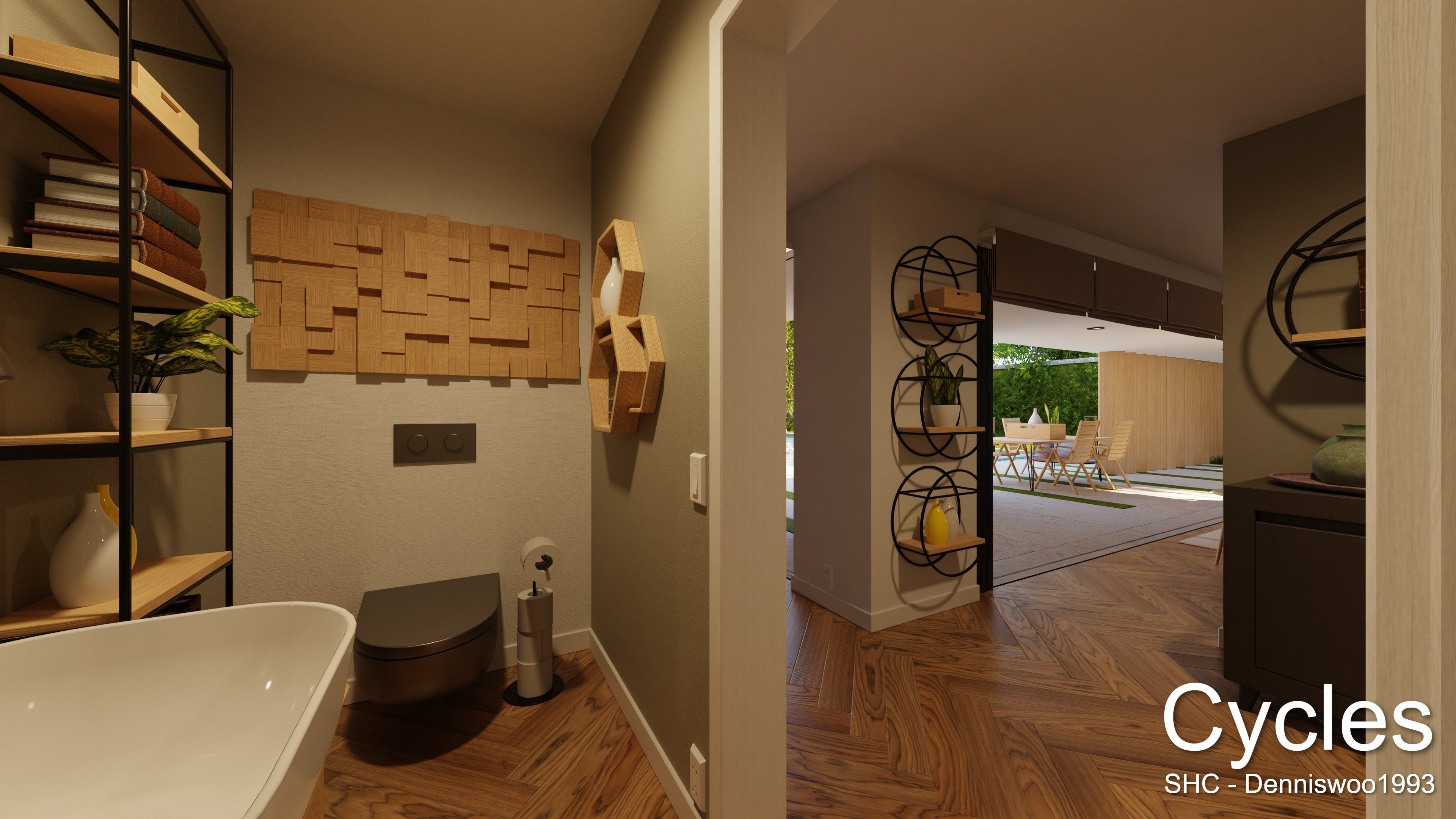 Modern villa 2021 Blender Eevee and Cycles 3 Low-poly 3D model_28