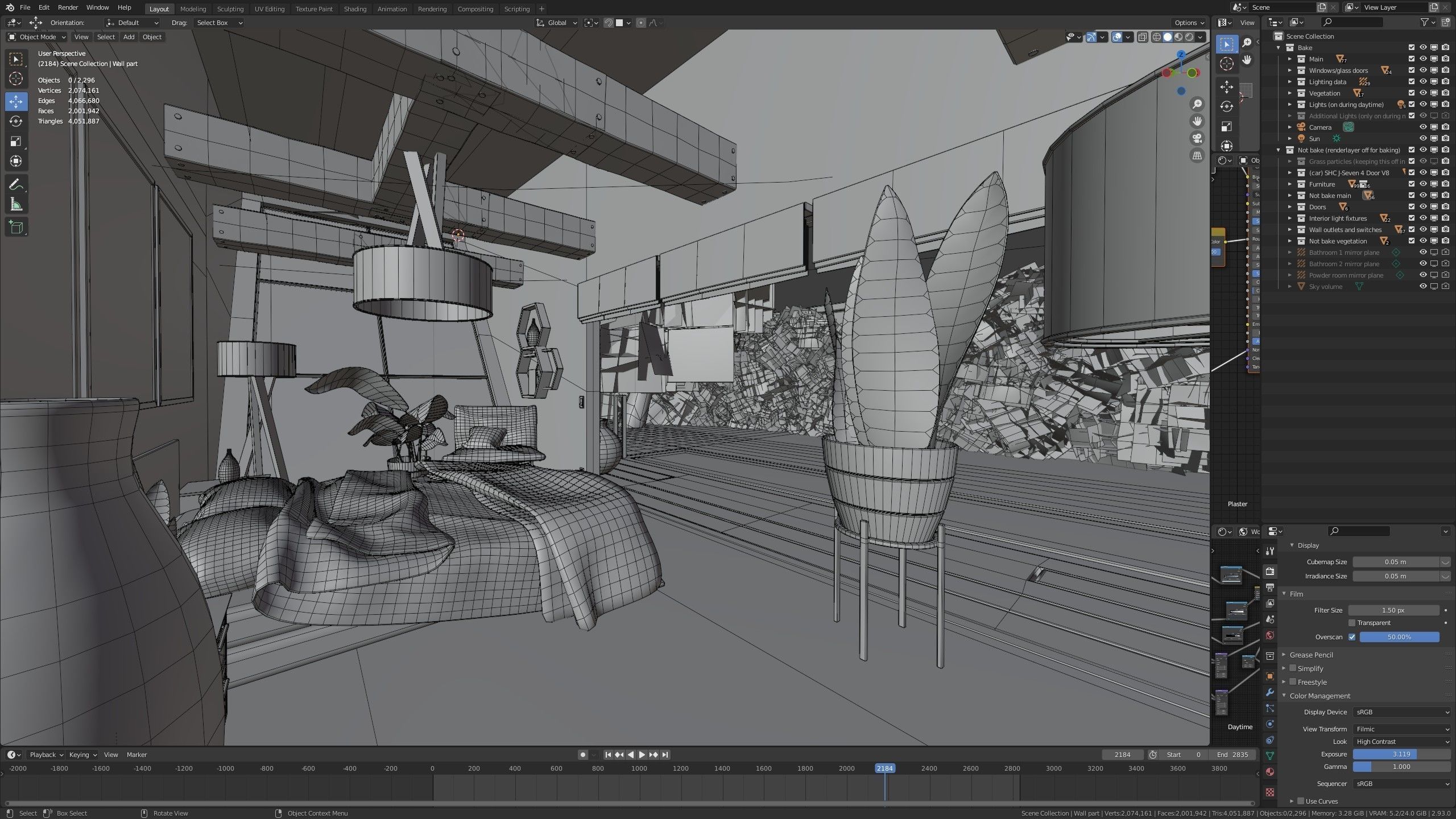 Modern villa 2021 Blender Eevee and Cycles 3 Low-poly 3D model_66