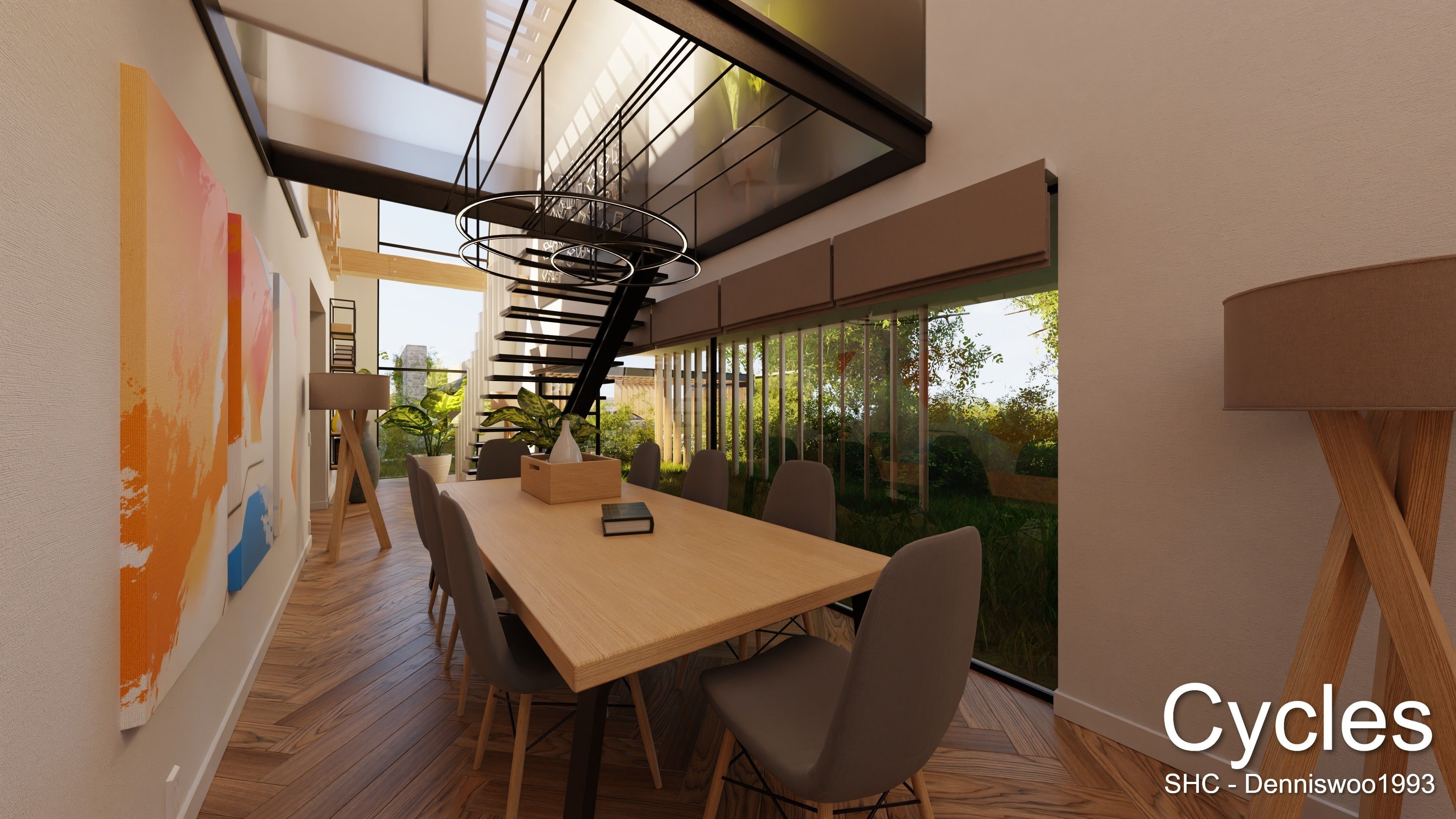 Modern villa 2021 Blender Eevee and Cycles 3 Low-poly 3D model_23