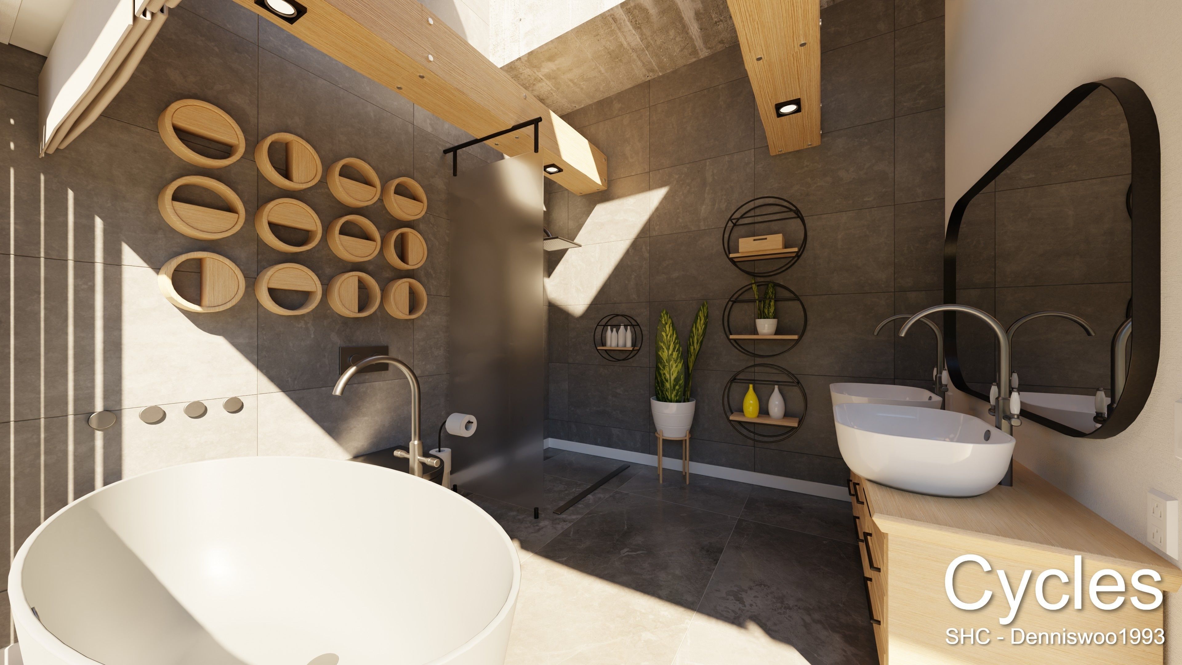 Modern villa 2021 Blender Eevee and Cycles 3 Low-poly 3D model_4