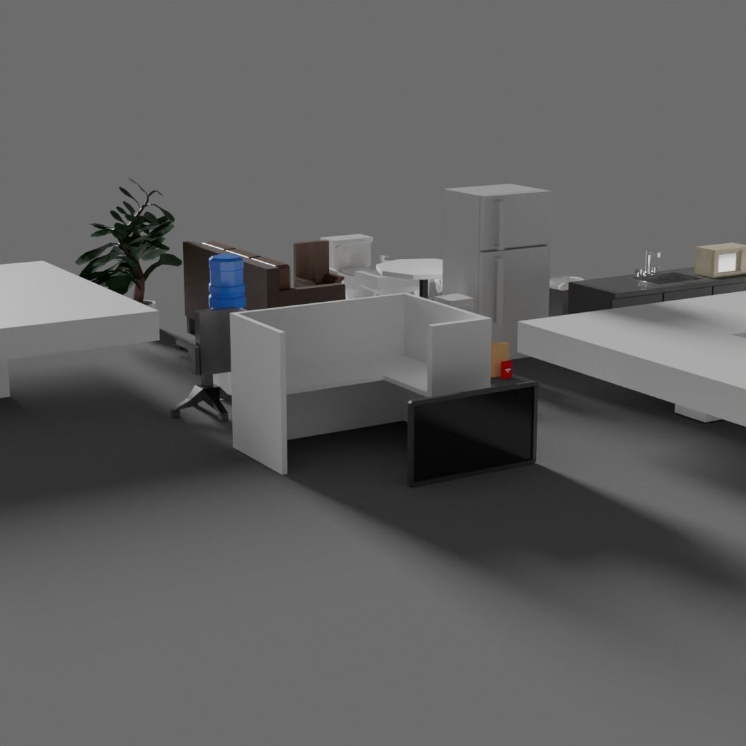Office Low-Poly Pack Low-poly 3D model_5