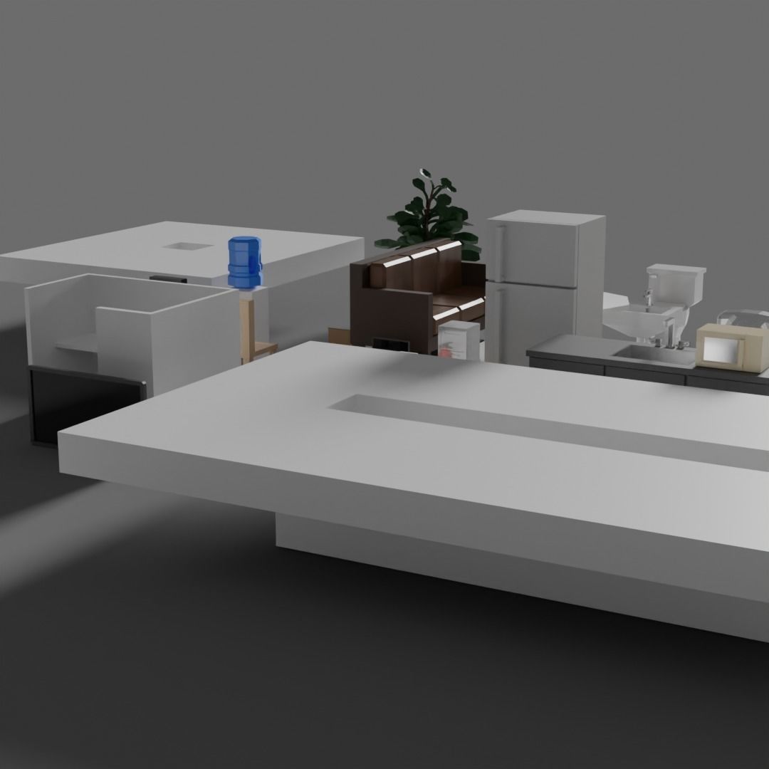 Office Low-Poly Pack Low-poly 3D model_6