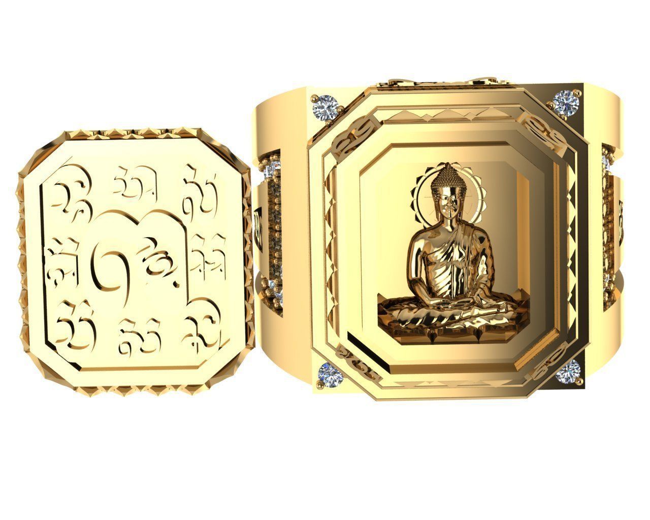 Ancient Khmer Buddhist style 3D print model_2