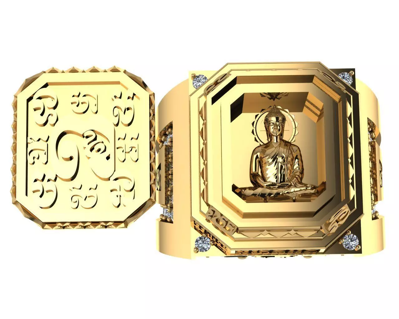 Ancient Khmer Buddhist style 3D print model_0