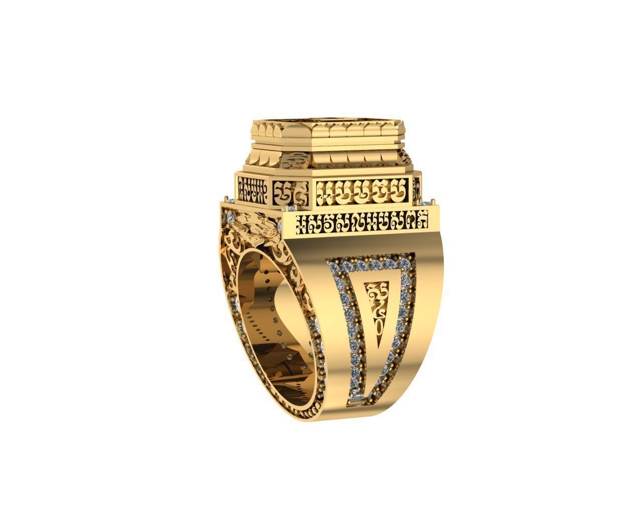 Ancient Khmer Buddhist style 3D print model_7