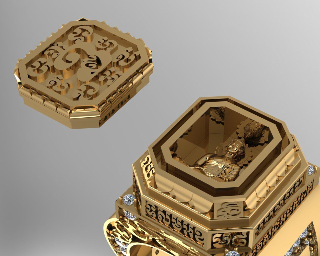 Ancient Khmer Buddhist style 3D print model_10