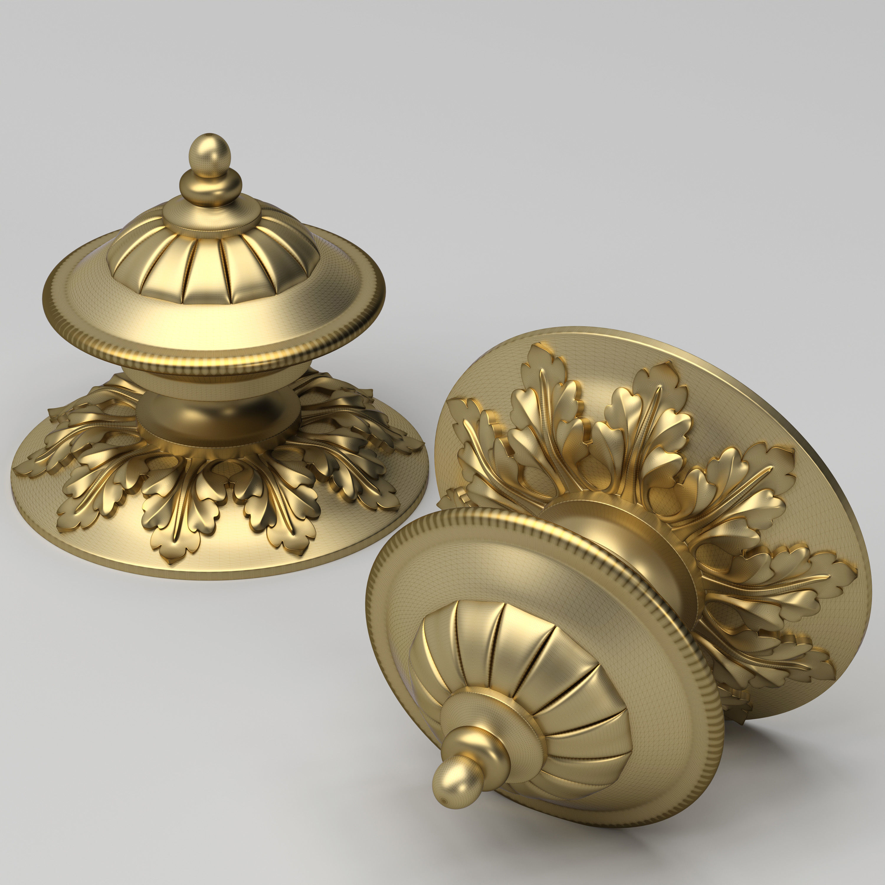 Carved Finial 3D model_10