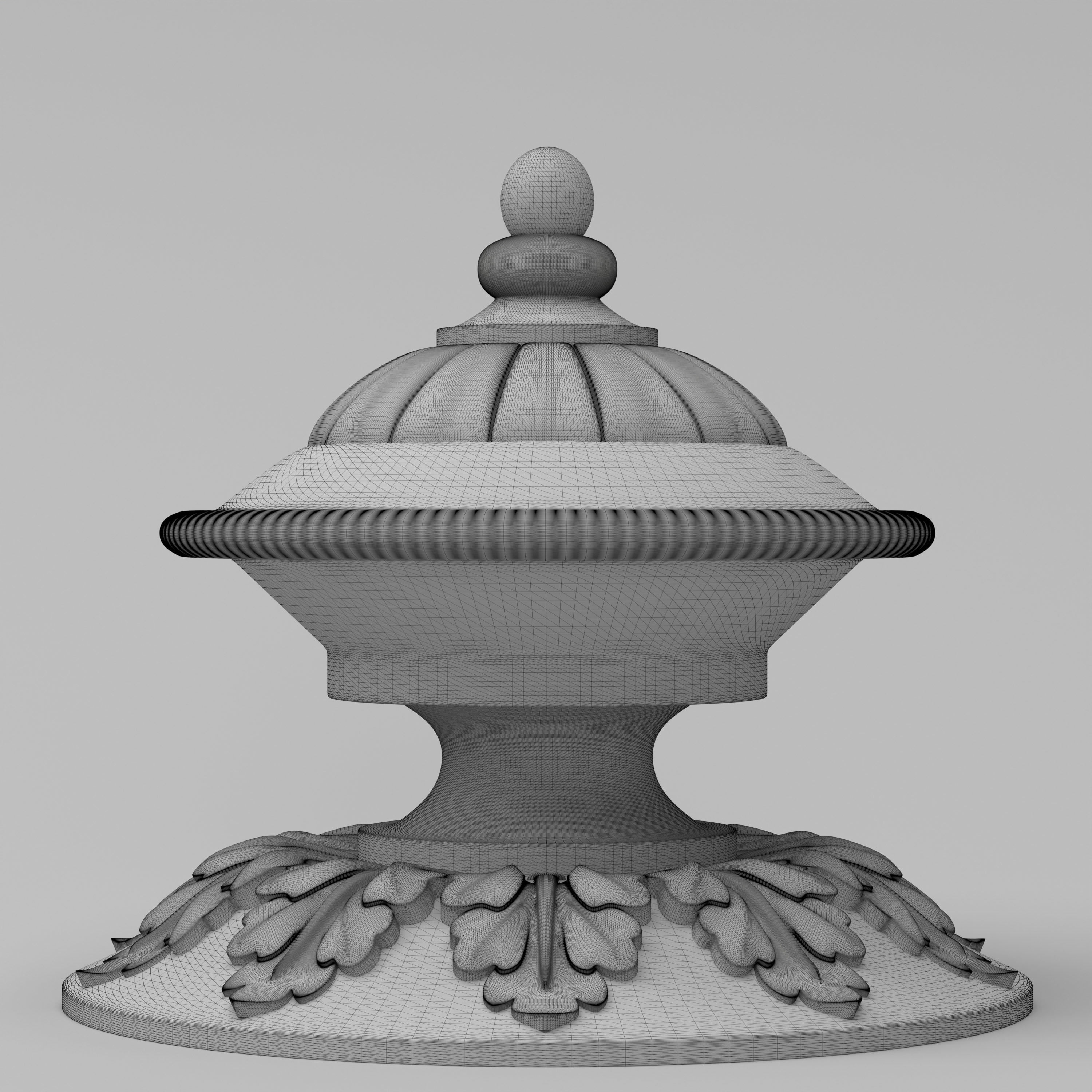 Carved Finial 3D model_5