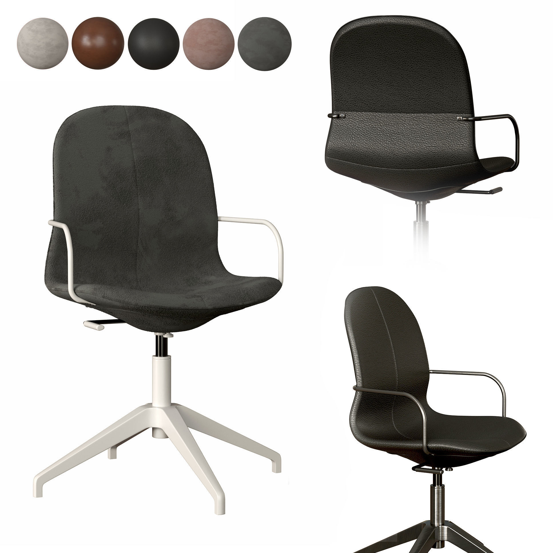 office chair - set 2 3D model_13