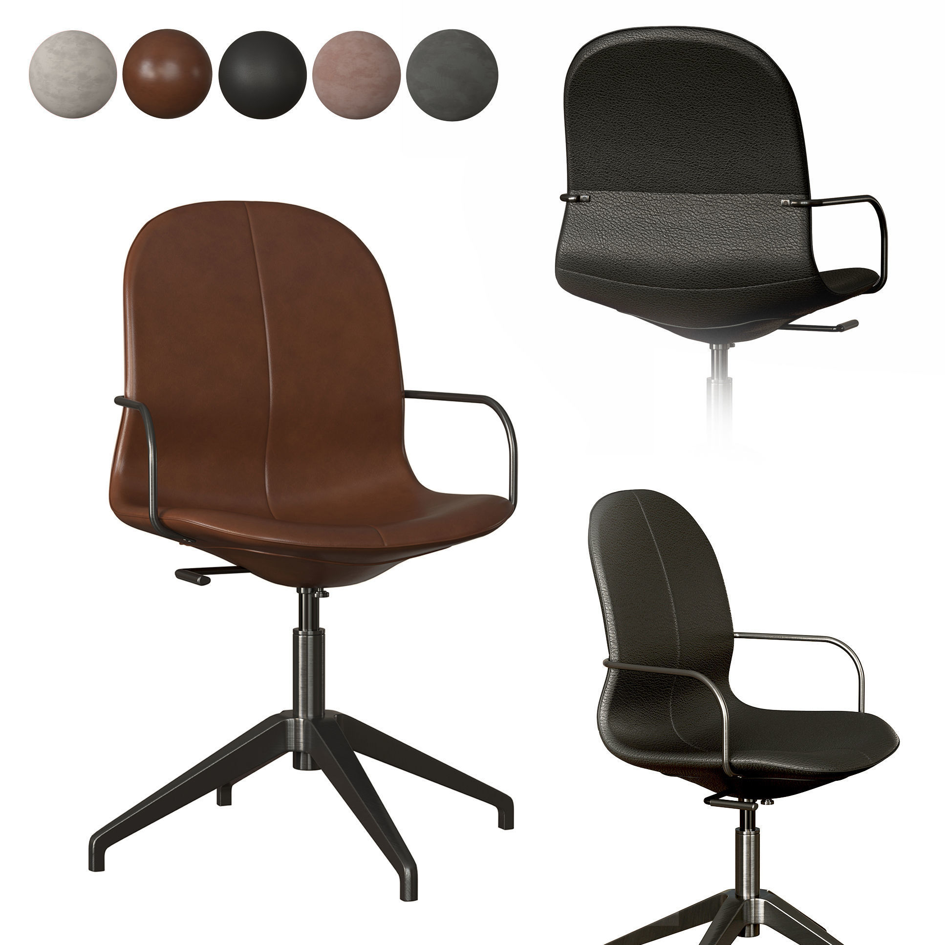 office chair - set 2 3D model_10