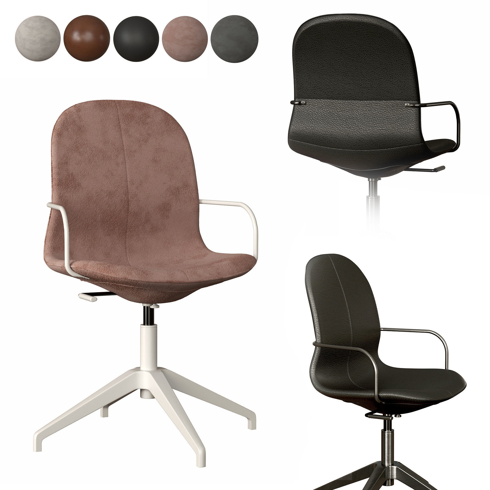 office chair - set 2 3D model_12