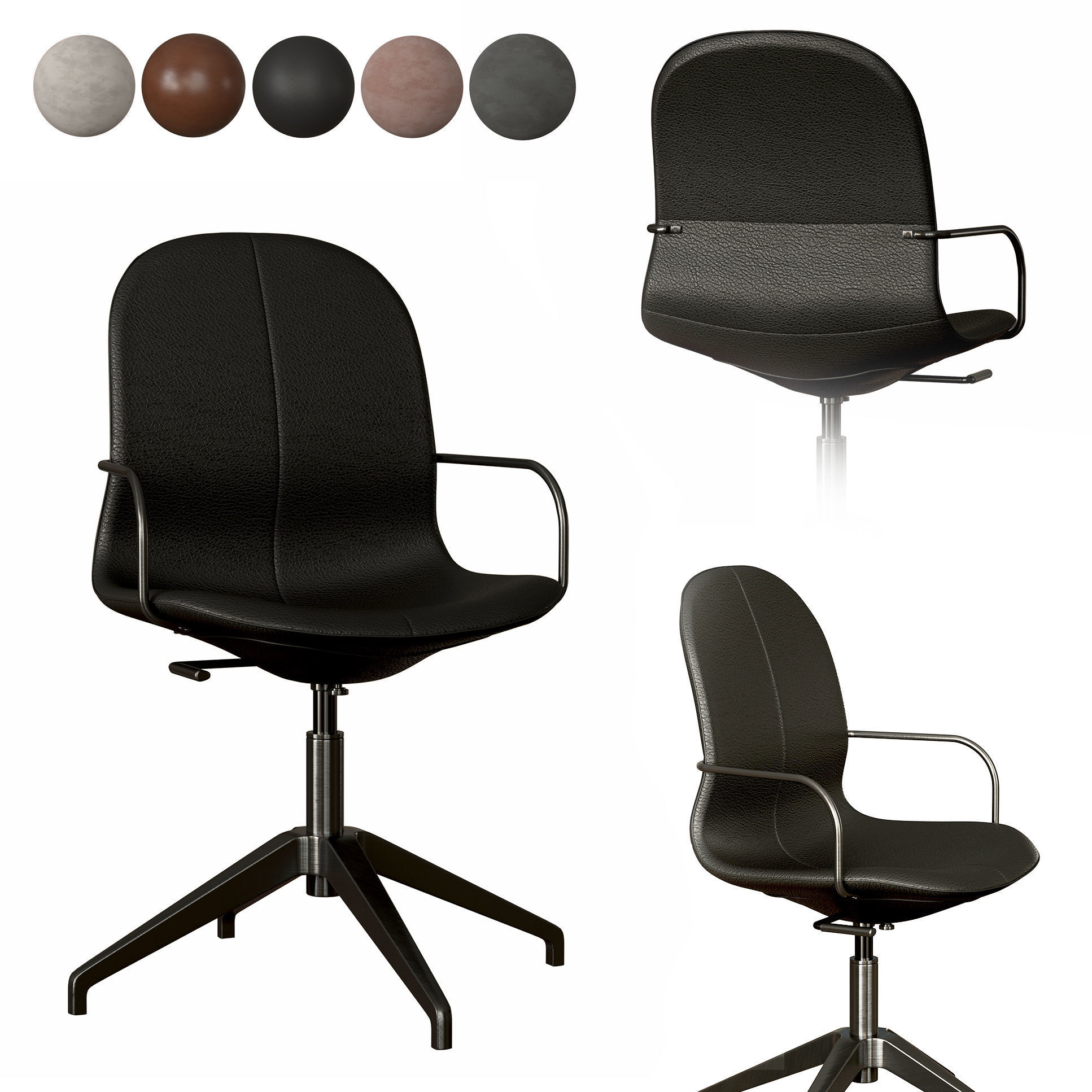 office chair - set 2 3D model_11