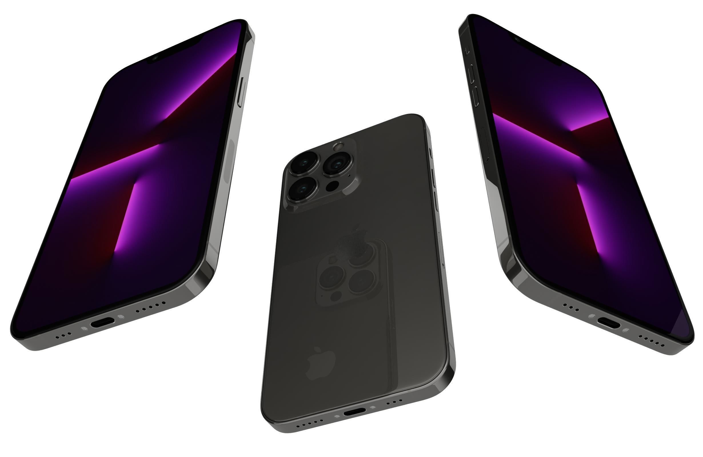 Apple iPhone 13 Pro Max Graphite 3D model_2