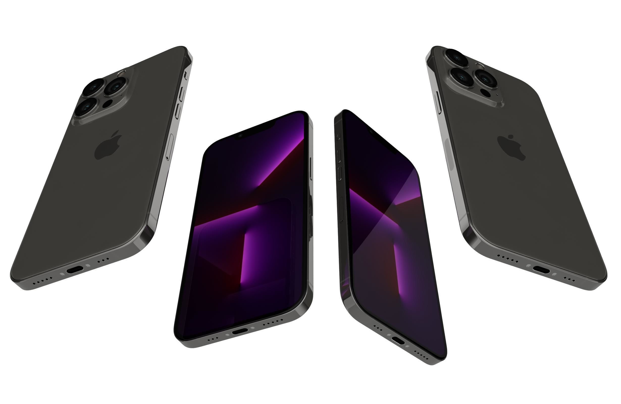 Apple iPhone 13 Pro Max Graphite 3D model_4