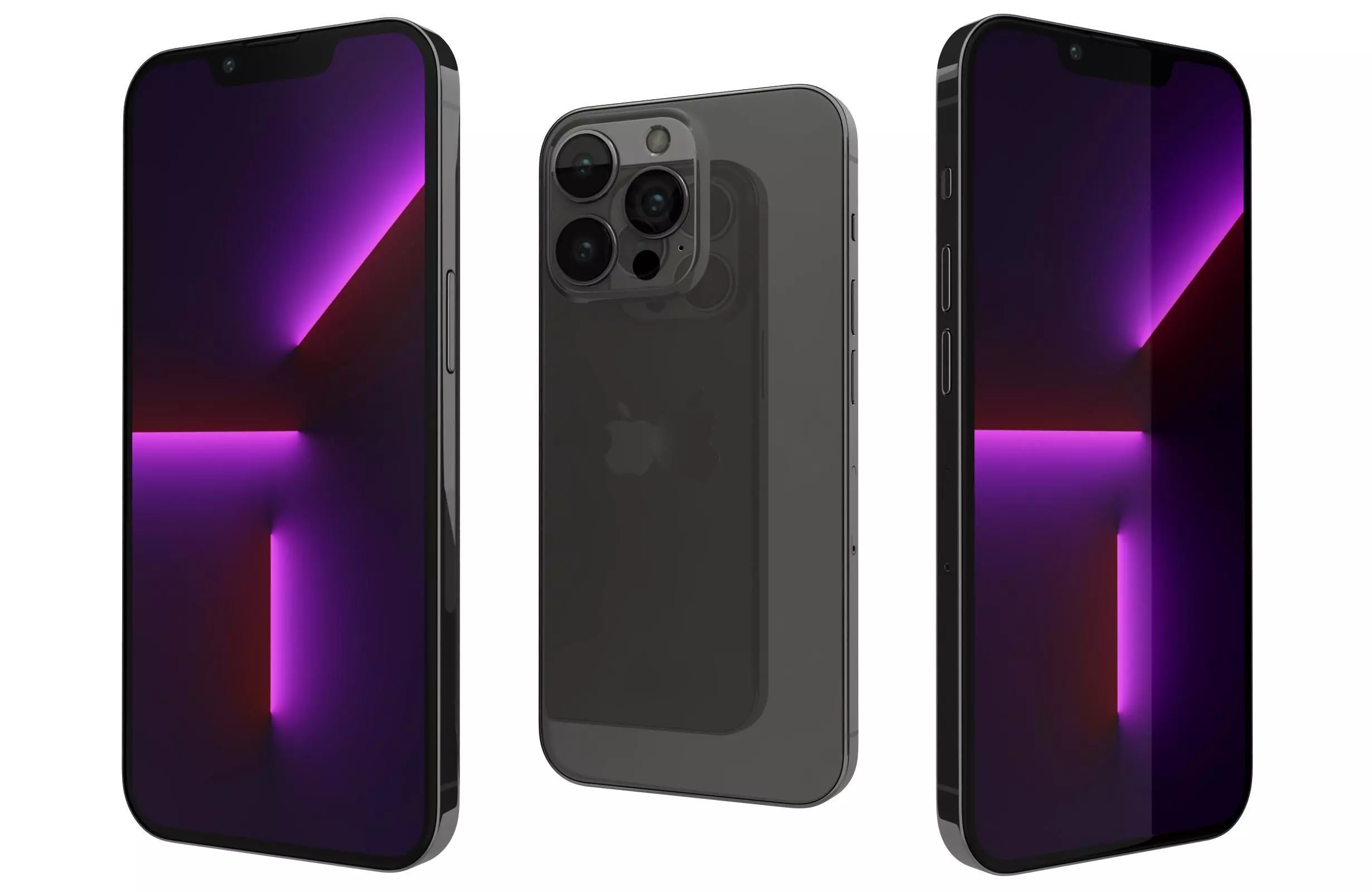 Apple iPhone 13 Pro Max Graphite 3D model_0