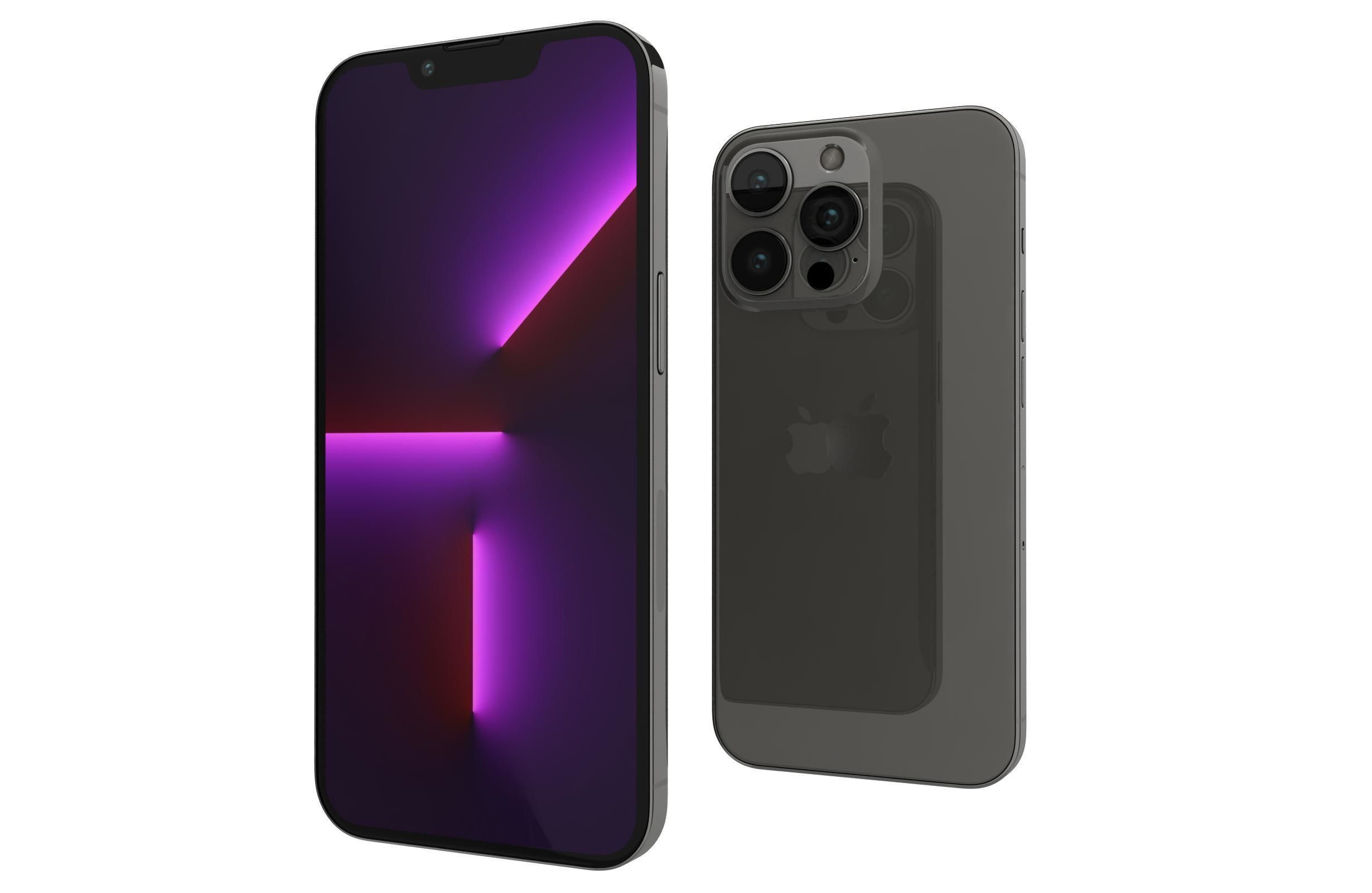 Apple iPhone 13 Pro Max Graphite 3D model_6