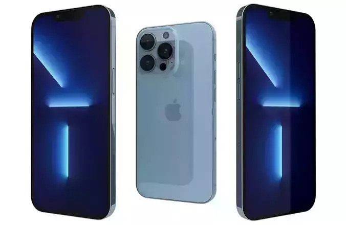 Apple iPhone 13 Pro Max Pacific Blue 3D model