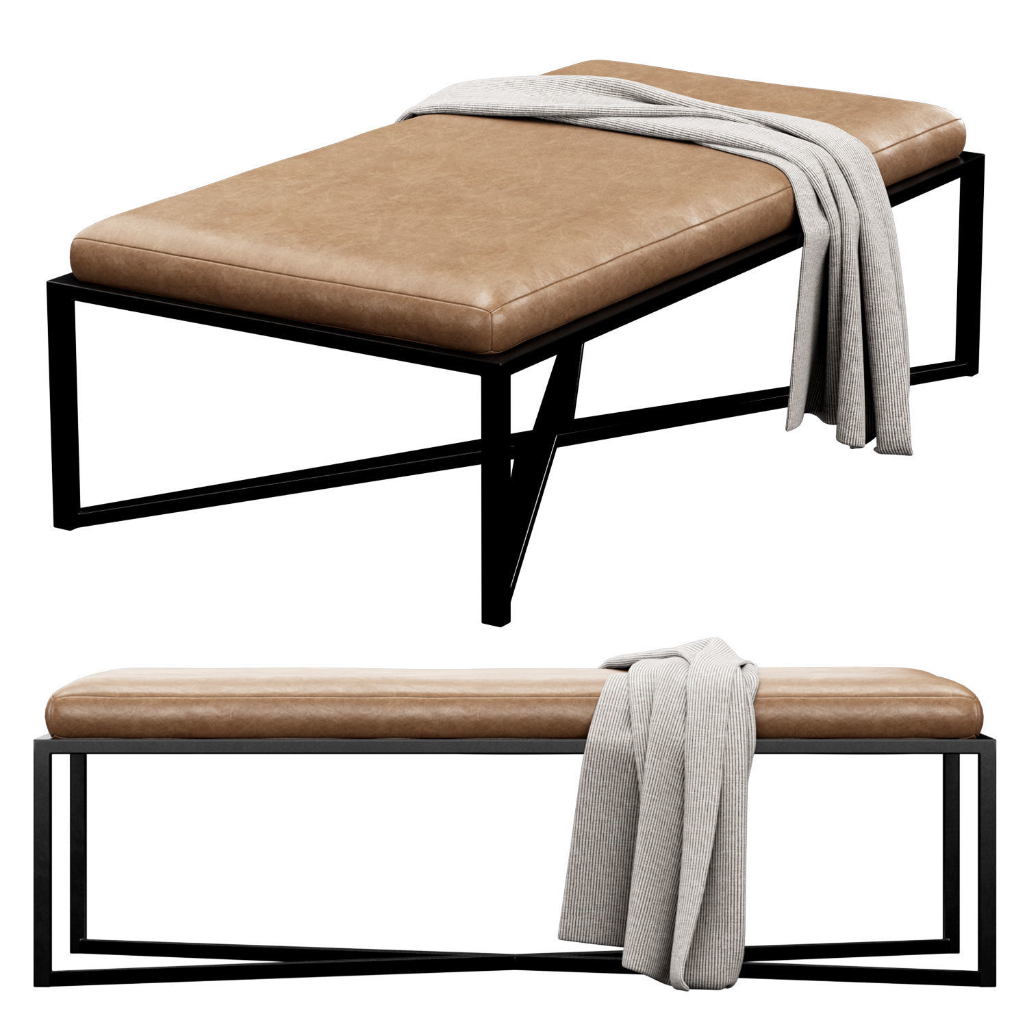 Four hands Nadia coffee table 3D model_3