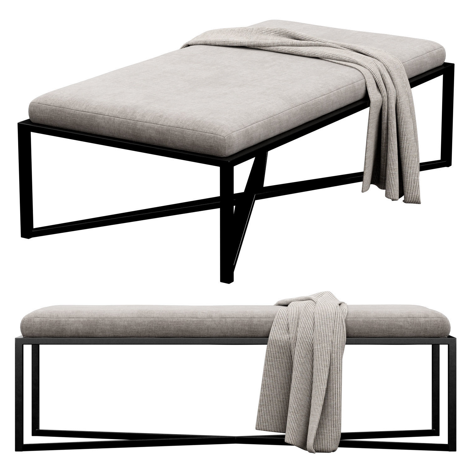 Four hands Nadia coffee table 3D model_2