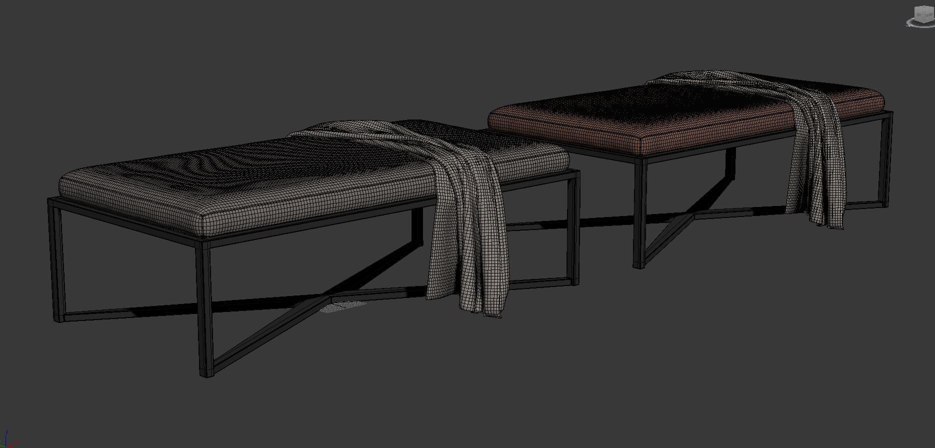 Four hands Nadia coffee table 3D model_7