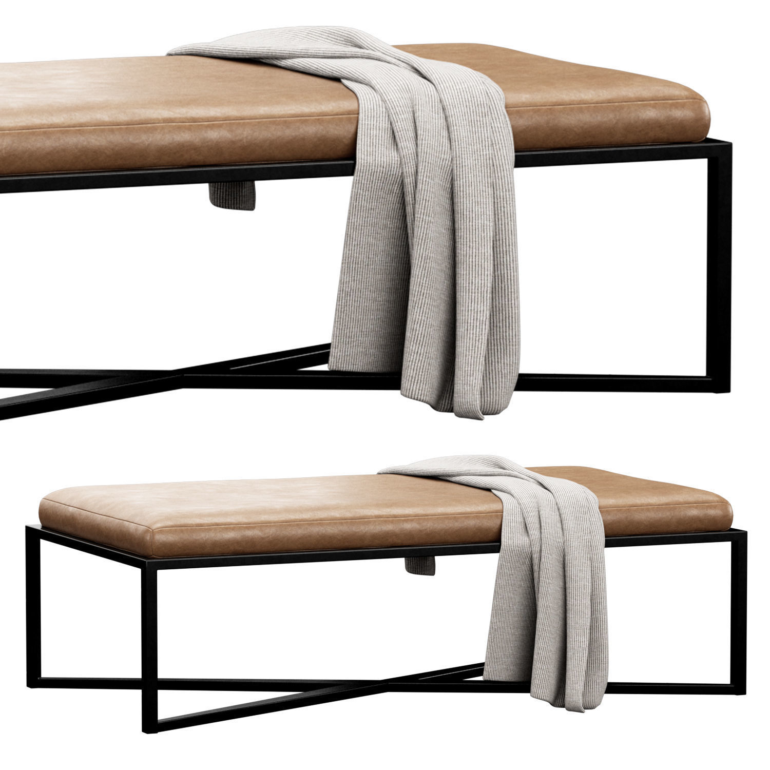 Four hands Nadia coffee table 3D model_4