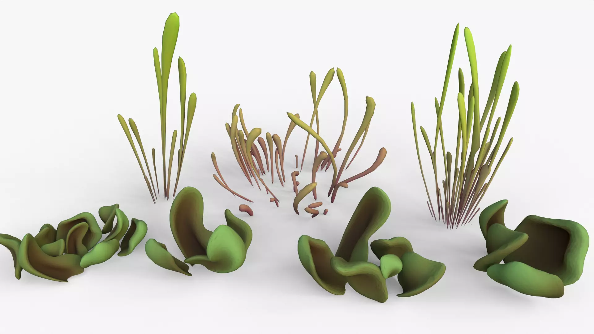 Grass Plant Low-poly 3D model